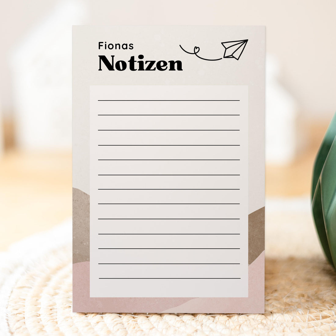 Notizblock Papierflieger Notizblock personalisierbar mit Namen To-Do Liste Notizblock für Studenten Bürobedarf Geschenk Kollege