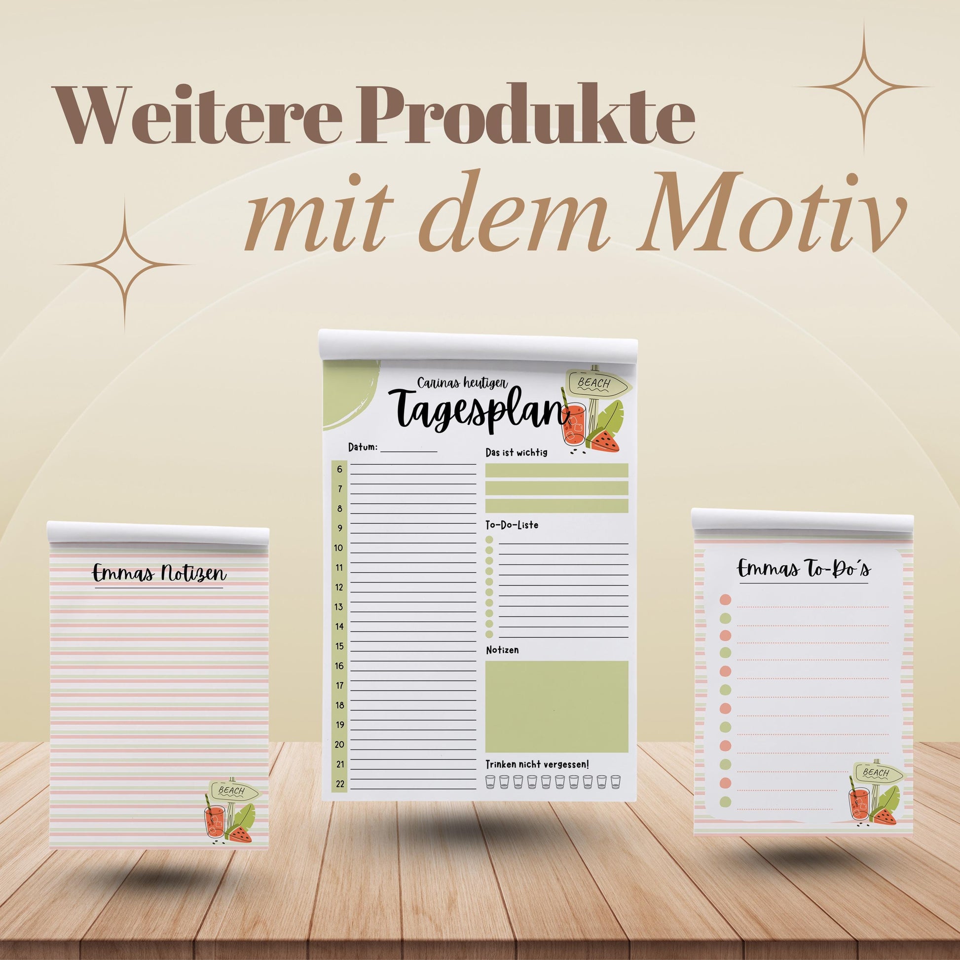 Notizblock Melone Notizblock personalisierbar mit Namen To-Do Liste Notizblock für Studenten Bürobedarf Geschenk Kollege