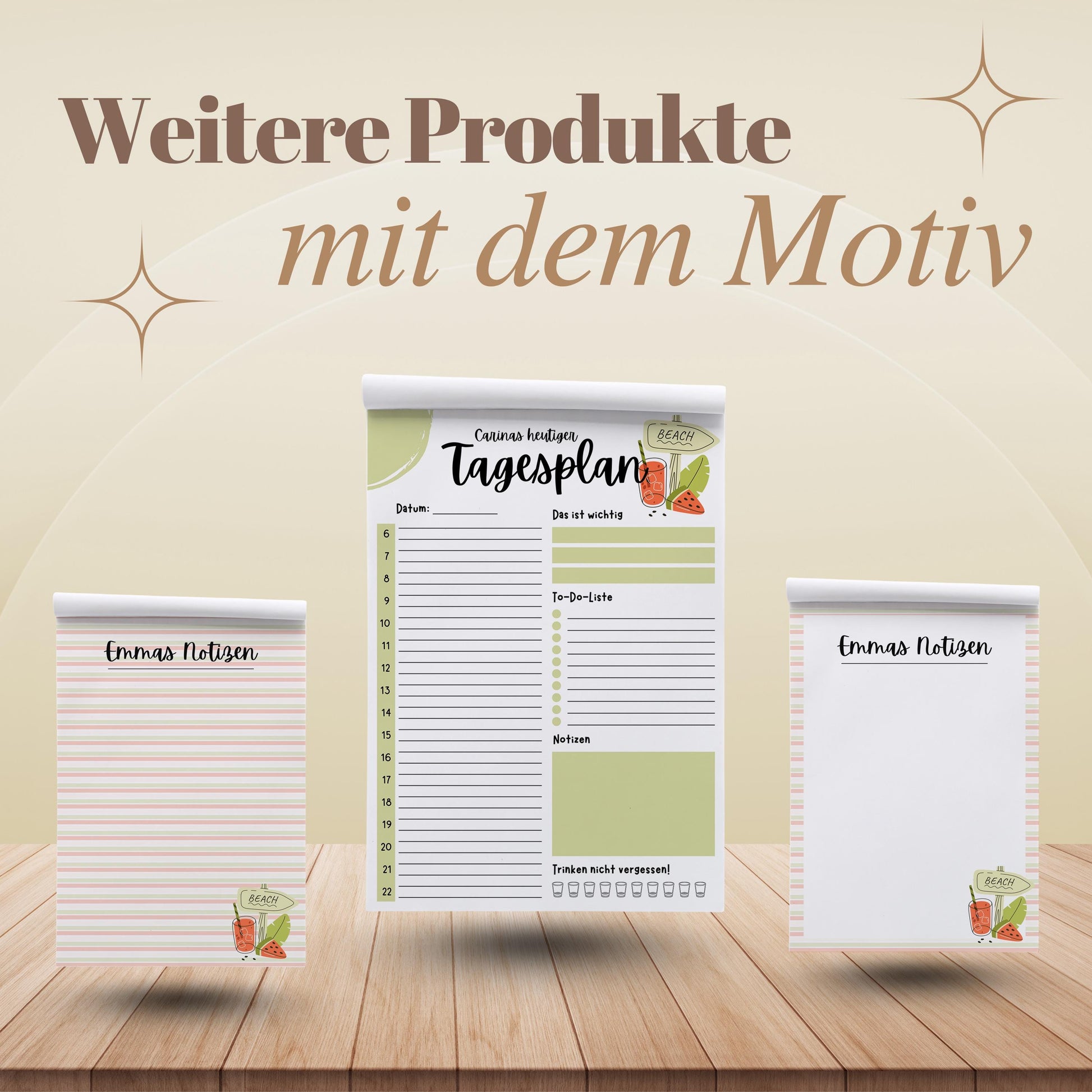 Notizblock Melone Notizblock personalisierbar mit Namen To-Do Liste Notizblock für Studenten Bürobedarf Geschenk Kollege