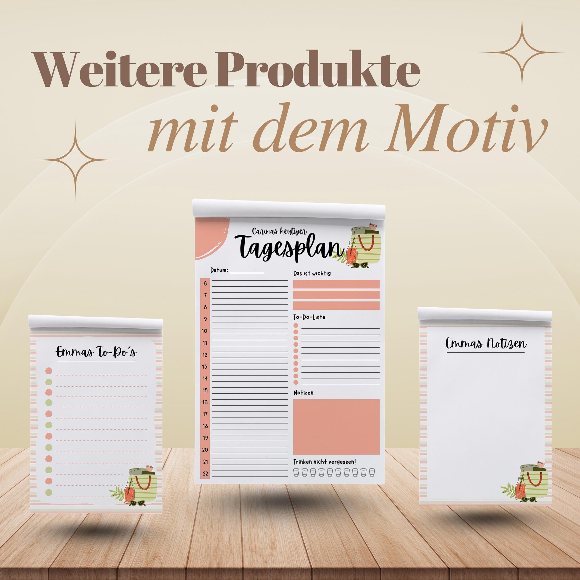 Notizblock Beach Notizblock personalisierbar mit Namen To-Do Liste Notizblock für Studenten Bürobedarf Geschenk Kollege