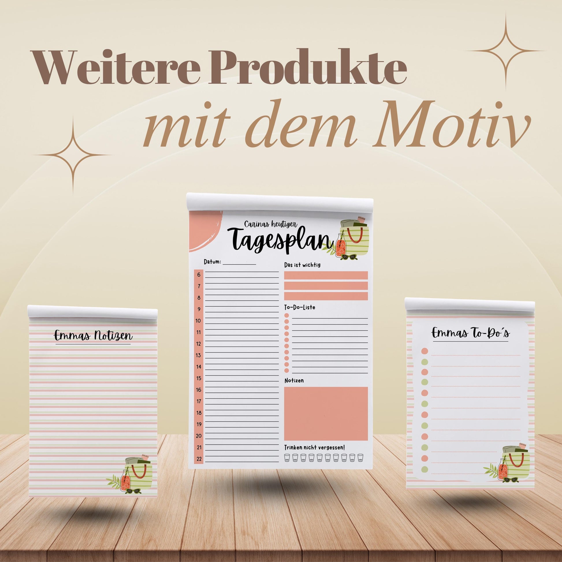 Notizblock Beach Notizblock personalisierbar mit Namen To-Do Liste Notizblock für Studenten Bürobedarf Geschenk Kollege