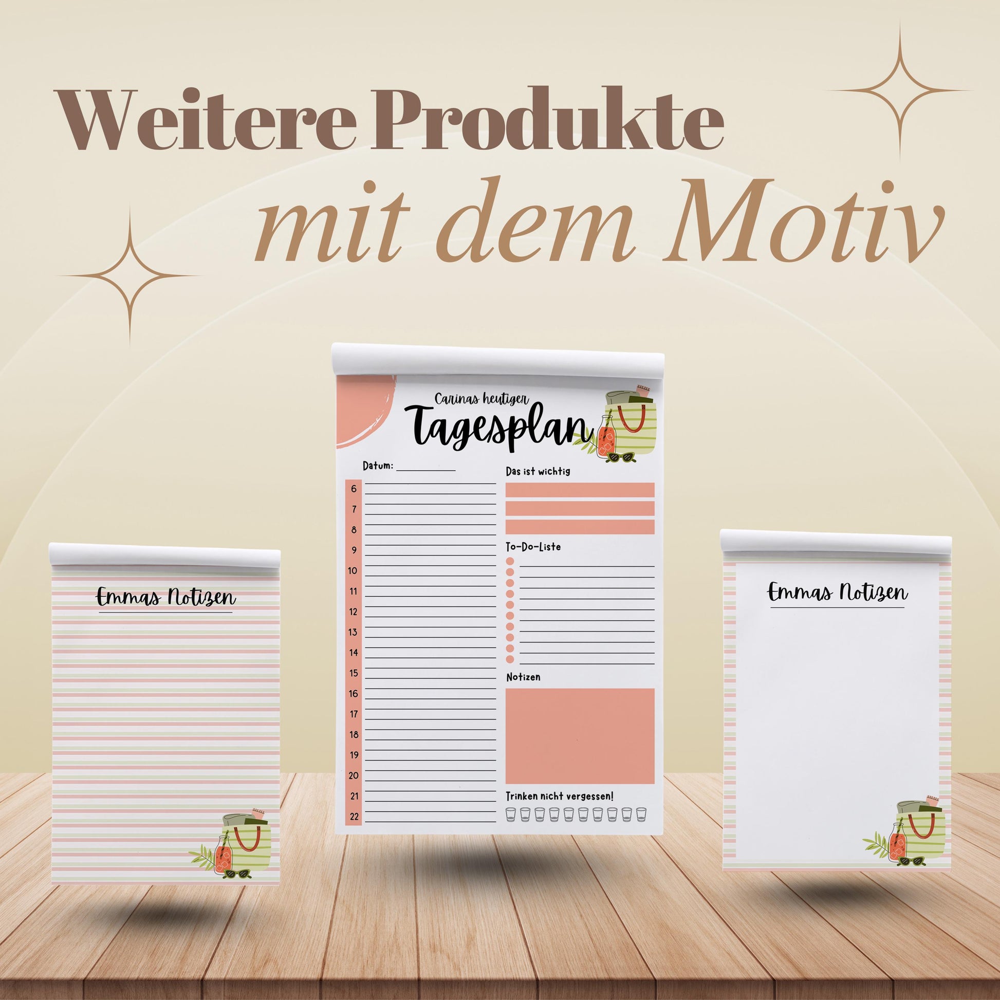 Notizblock Beach Notizblock personalisierbar mit Namen To-Do Liste Notizblock für Studenten Bürobedarf Geschenk Kollege