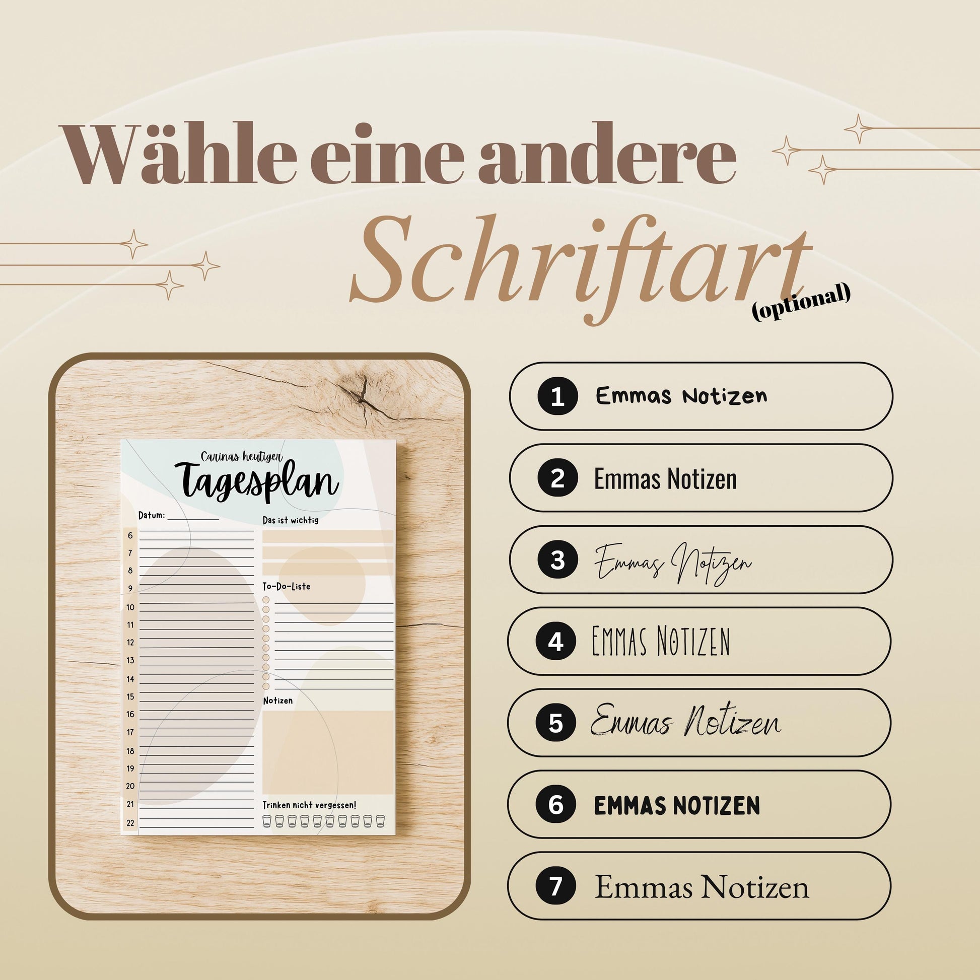 Tagesplaner Kleckse A5 Notizblock personalisierbar mit Namen To Do Liste Notizblock für Studenten Schreibblock Bürobedarf Geschenk Kollege