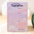 Tagesplaner Kawaii Katze A5 Notizblock personalisierbar mit Namen To Do Liste Notizblock für Studenten Schreibblock Bürobedarf Geschenk