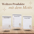 Tagesplaner Boho A5 Notizblock personalisierbar mit Namen To Do Liste Notizblock für Studenten Schreibblock Bürobedarf Geschenk Pilzsammler
