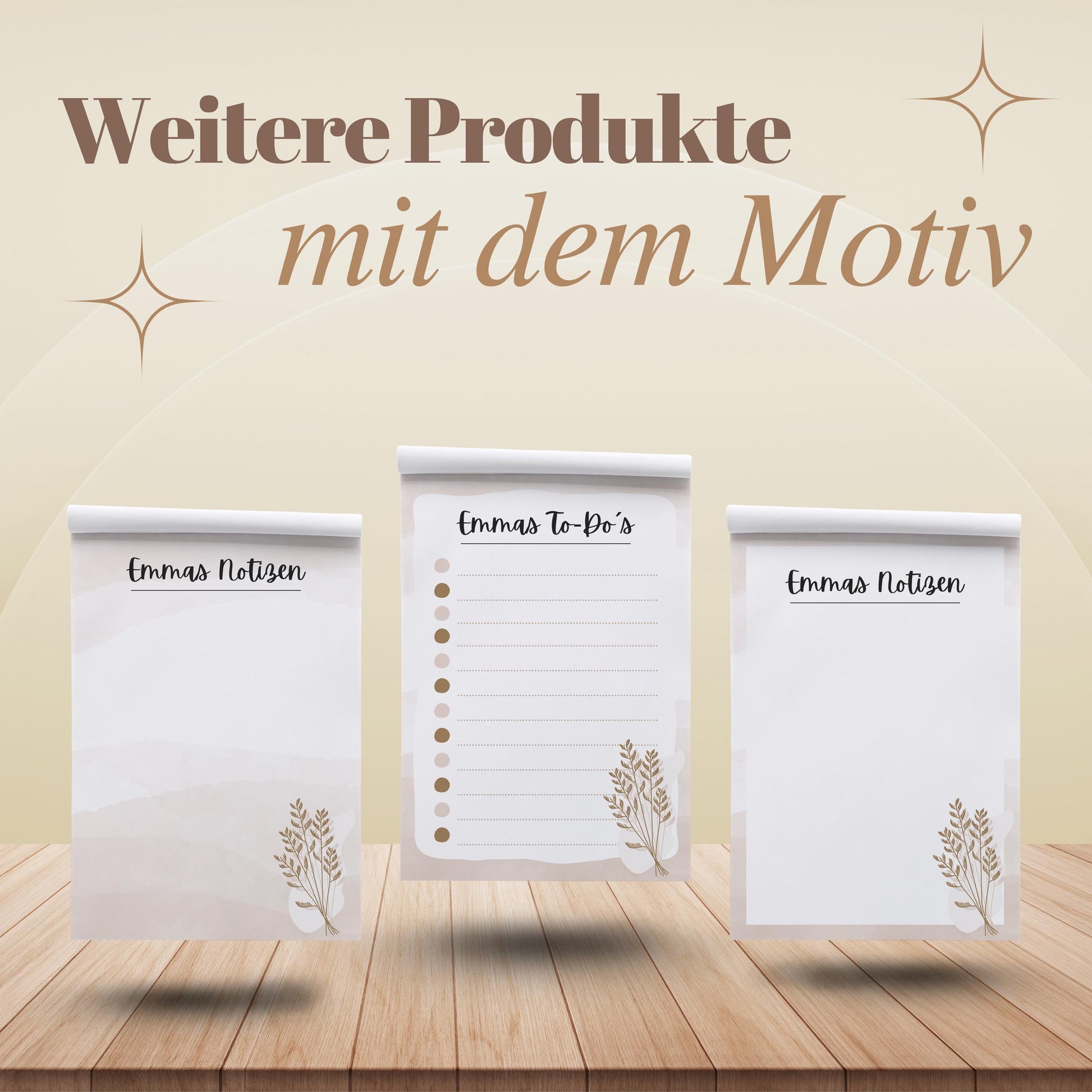 Tagesplaner Boho A5 Notizblock personalisierbar mit Namen To Do Liste Notizblock für Studenten Schreibblock Bürobedarf Geschenk Pilzsammler