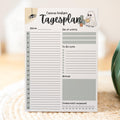 Tagesplaner Bootanica A5 Notizblock personalisierbar mit Namen To Do Liste Notizblock für Studenten Schreibblock Bürobedarf Geschenk Schüler