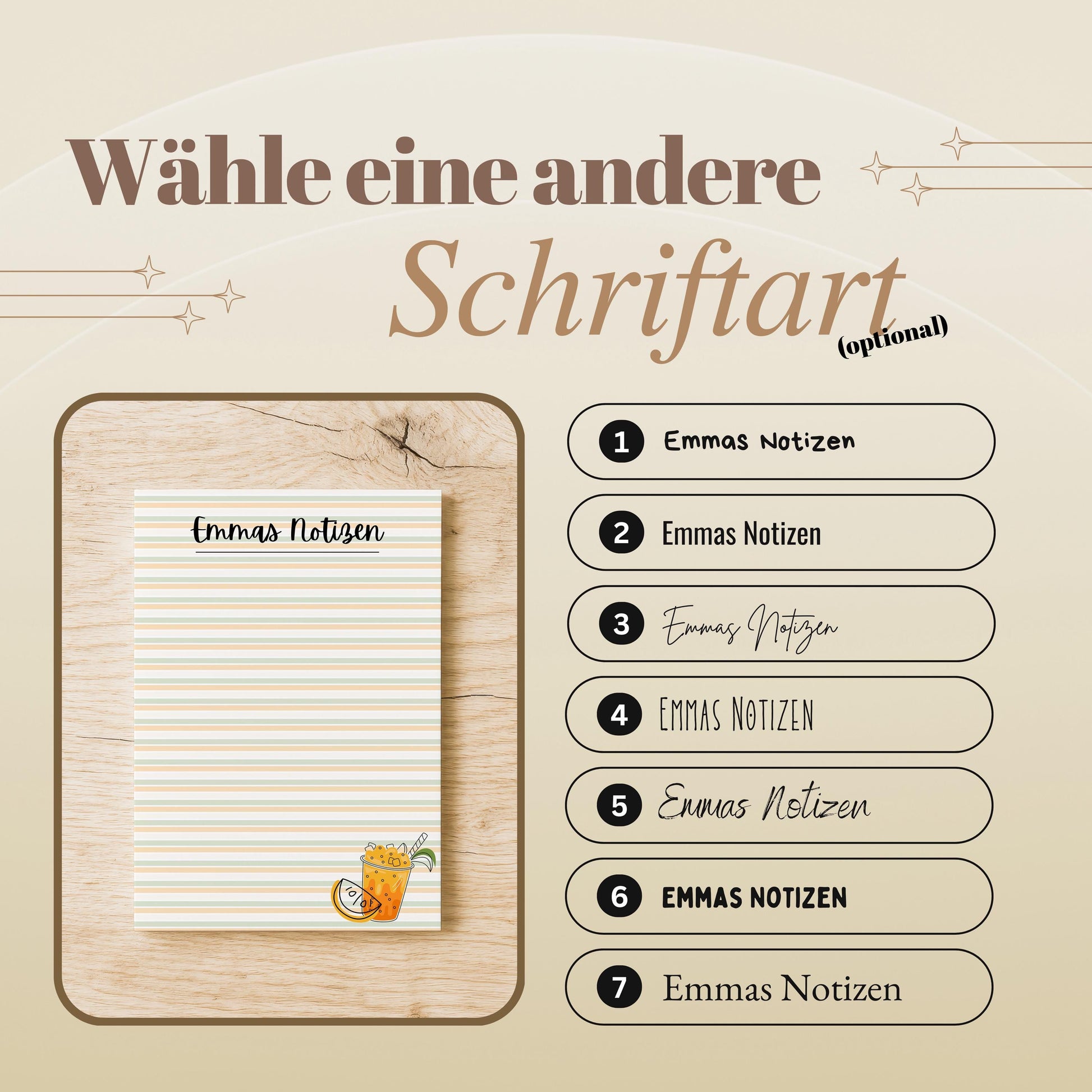 Notizblock Orange Notizblock personalisierbar mit Namen To-Do Liste Notizblock für Studenten Bürobedarf Geschenk Schüler