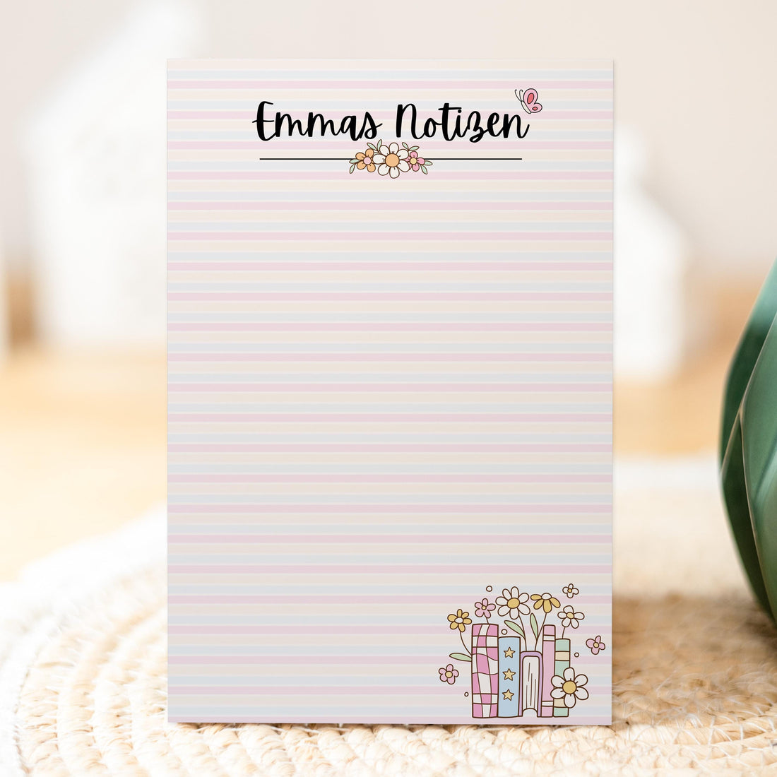 Notizblock Bücher Notizblock personalisierbar mit Namen To-Do Liste Notizblock für Studenten Bürobedarf Geschenk Kollegin