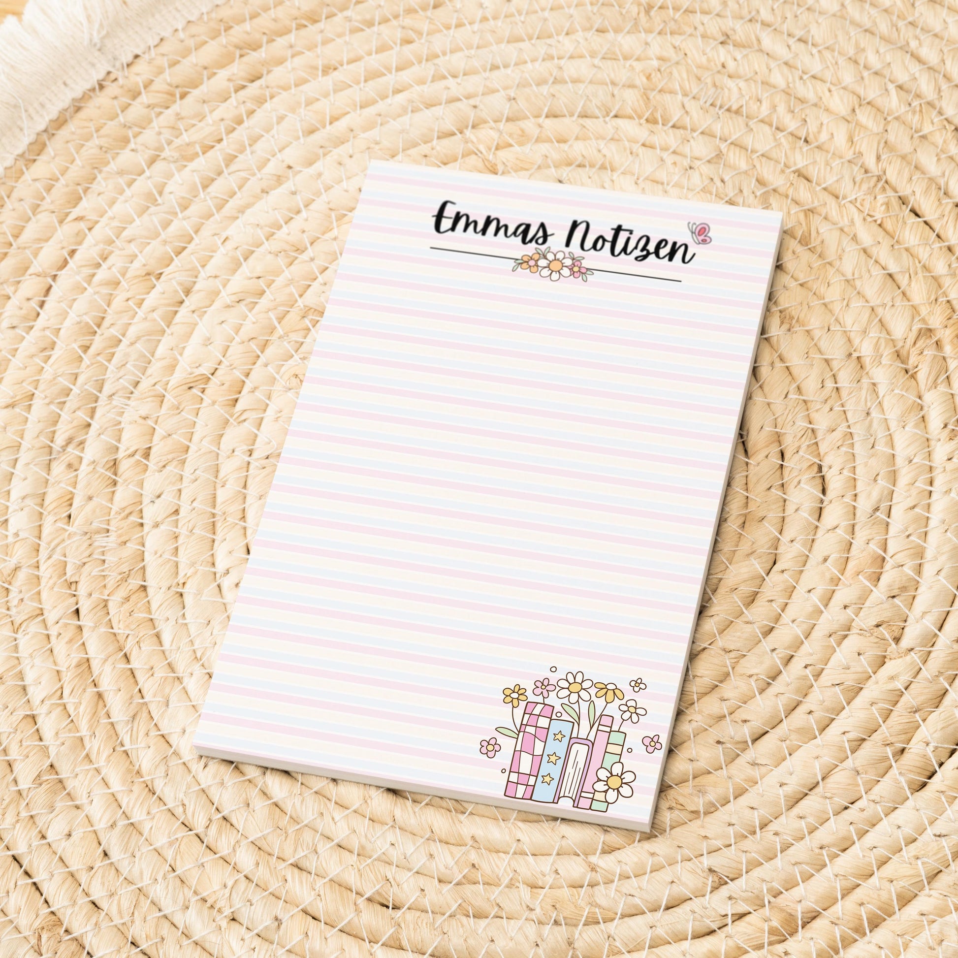 Notizblock Bücher Notizblock personalisierbar mit Namen To-Do Liste Notizblock für Studenten Bürobedarf Geschenk Kollegin