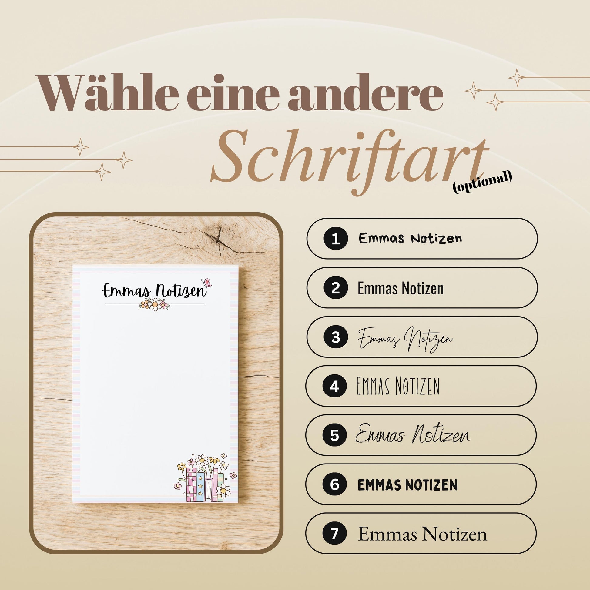 Notizblock Bücher Notizblock personalisierbar mit Namen To-Do Liste Notizblock für Studenten Bürobedarf Geschenk Kollegin