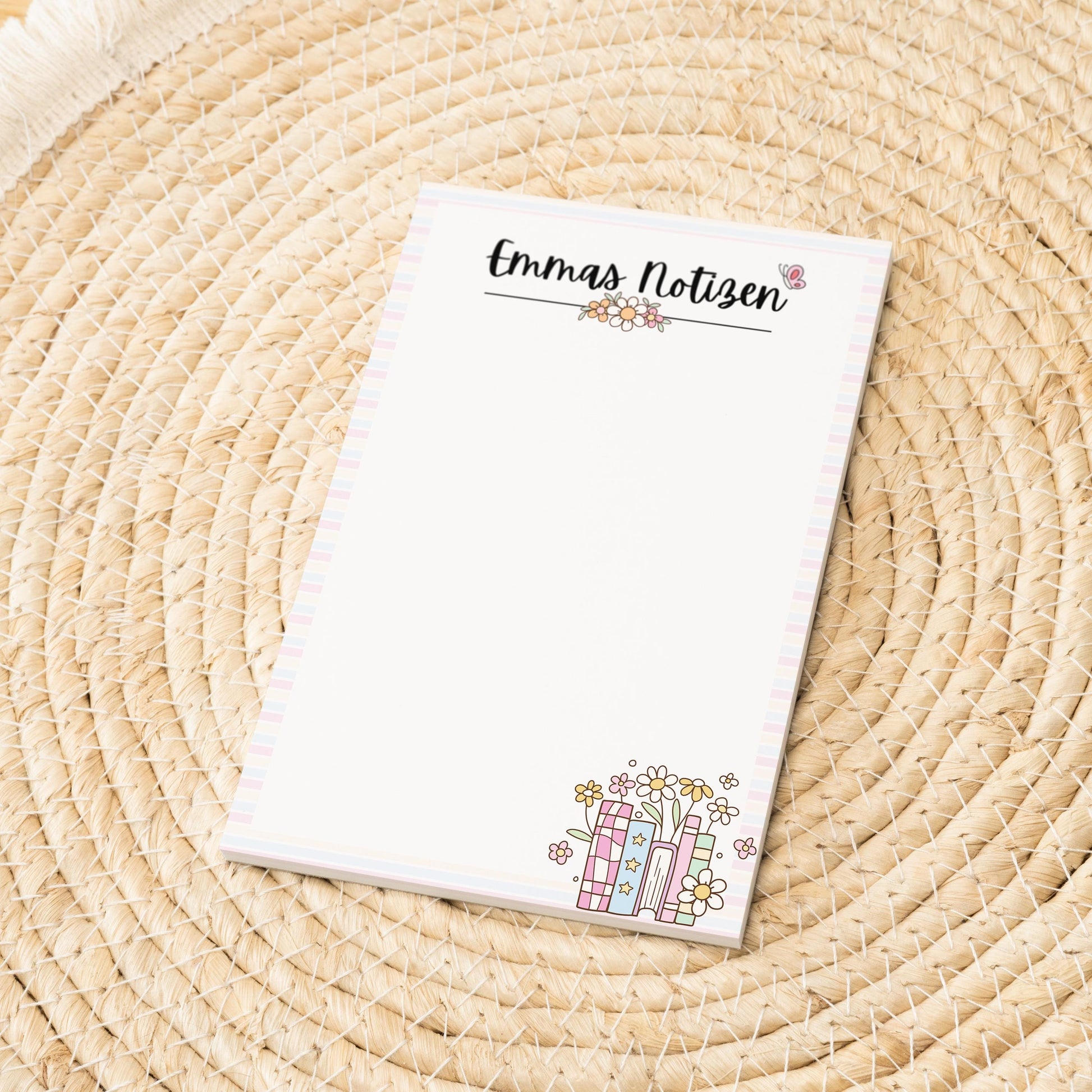 Notizblock Bücher Notizblock personalisierbar mit Namen To-Do Liste Notizblock für Studenten Bürobedarf Geschenk Kollegin