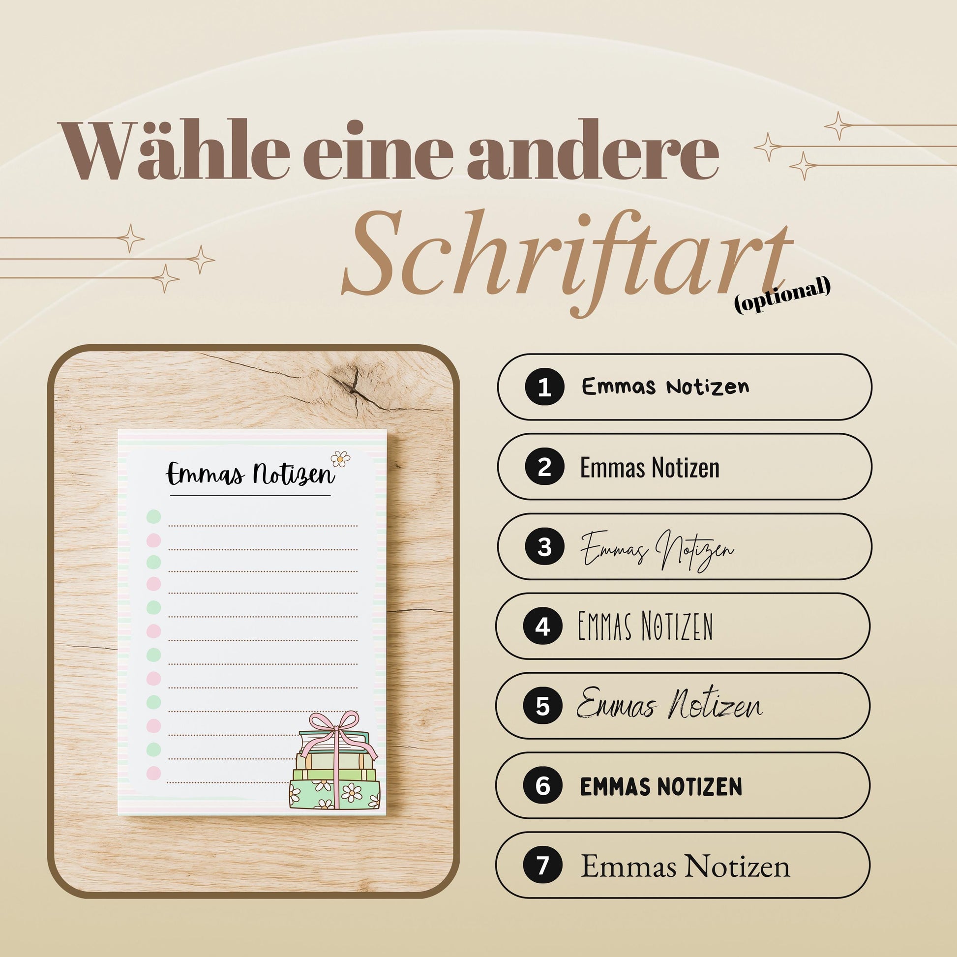 Notizblock Bücher Notizblock personalisierbar mit Namen To-Do Liste Notizblock für Studenten Bürobedarf Geschenk Kollegin