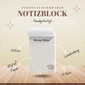 Notizblock Blumen Notizblock personalisierbar mit Namen To-Do Liste Notizblock für Studenten Bürobedarf Geschenk Kollegin