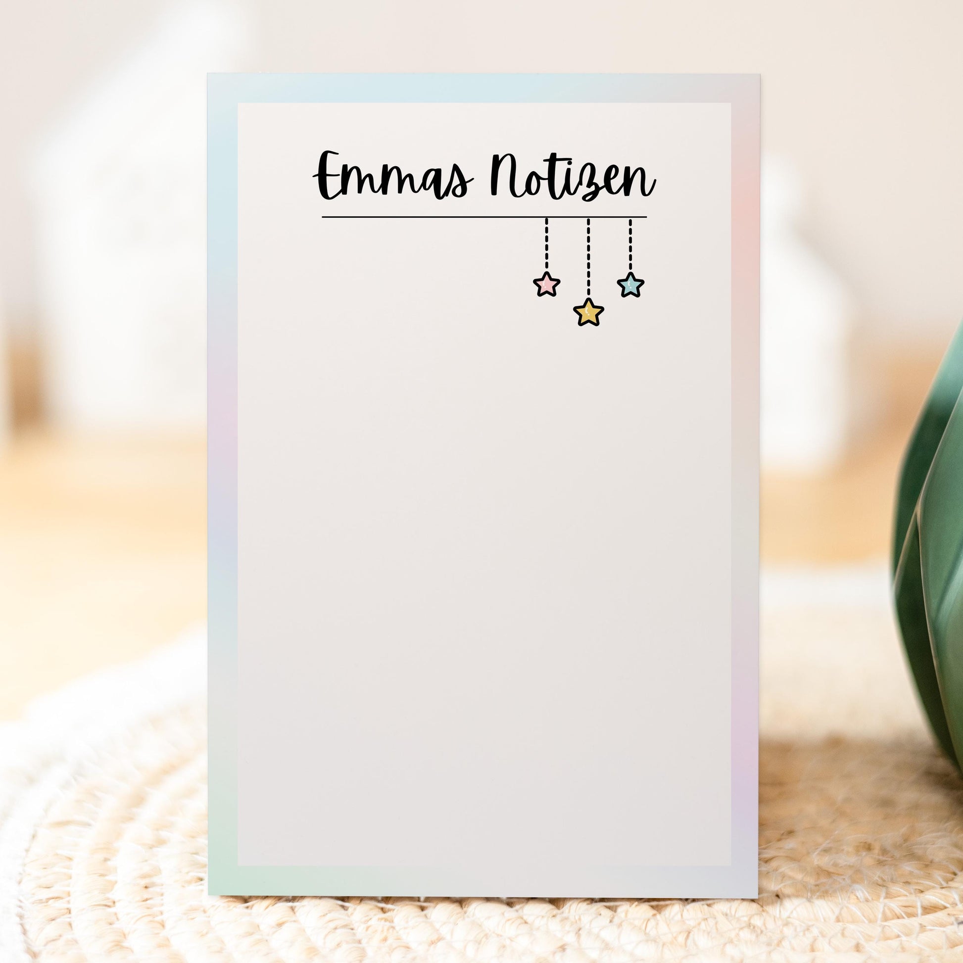 Notizblock Sterne Notizblock personalisierbar mit Namen To-Do Liste Notizblock für Studenten Bürobedarf Geschenk Kollege