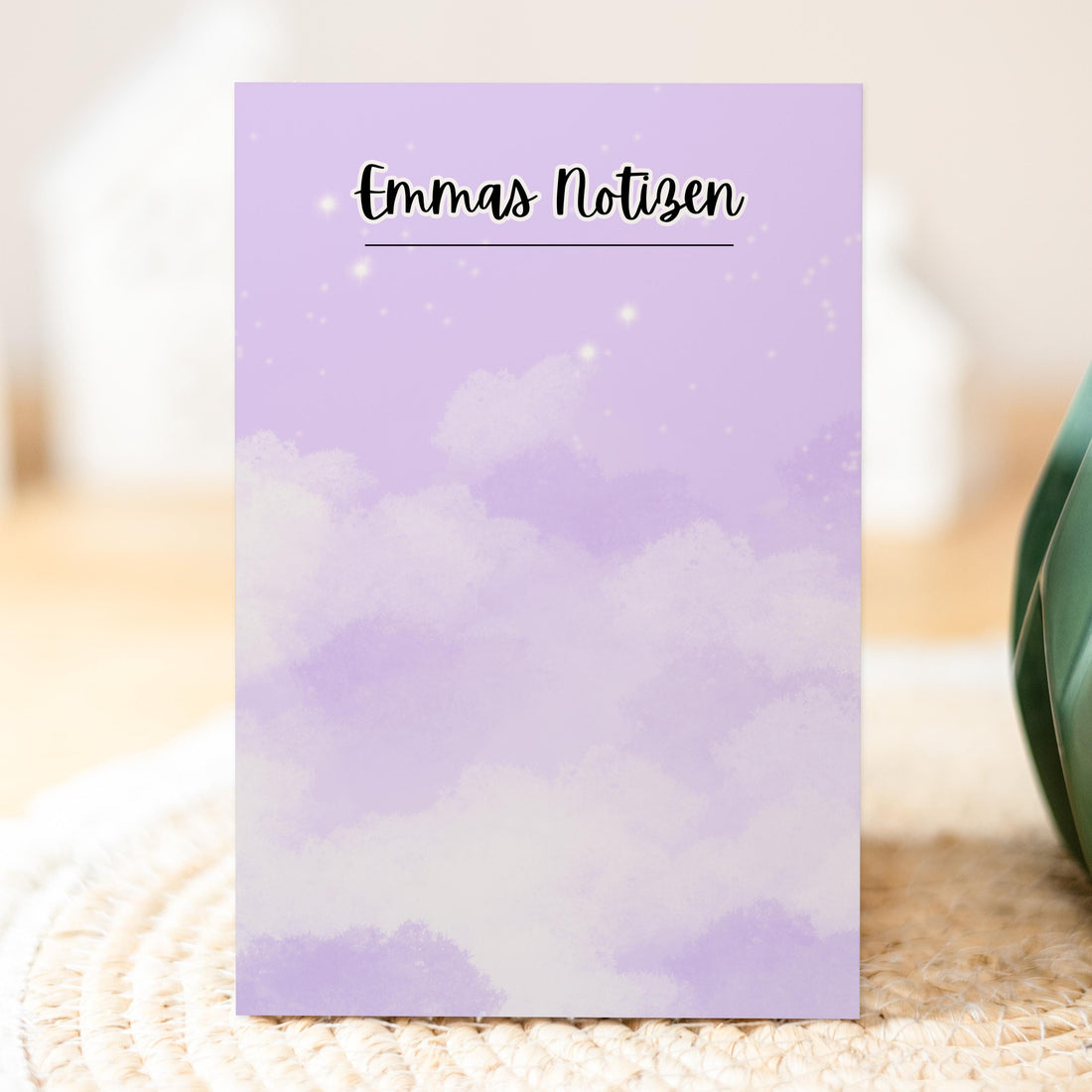 Notizblock Wolken Notizblock personalisierbar mit Namen To-Do Liste Notizblock für Studenten Bürobedarf Geschenk Kollege