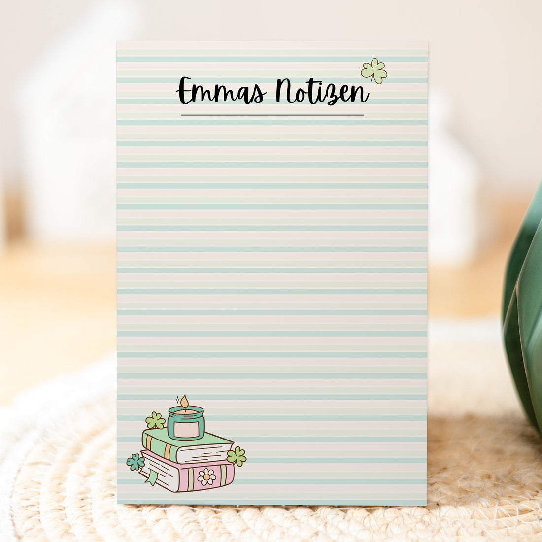 Notizblock Bücher Notizblock personalisierbar mit Namen To-Do Liste Notizblock für Studenten Bürobedarf Geschenk Kollegin