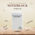Notizblock Bücher Notizblock personalisierbar mit Namen To-Do Liste Notizblock für Studenten Bürobedarf Geschenk Kollegin
