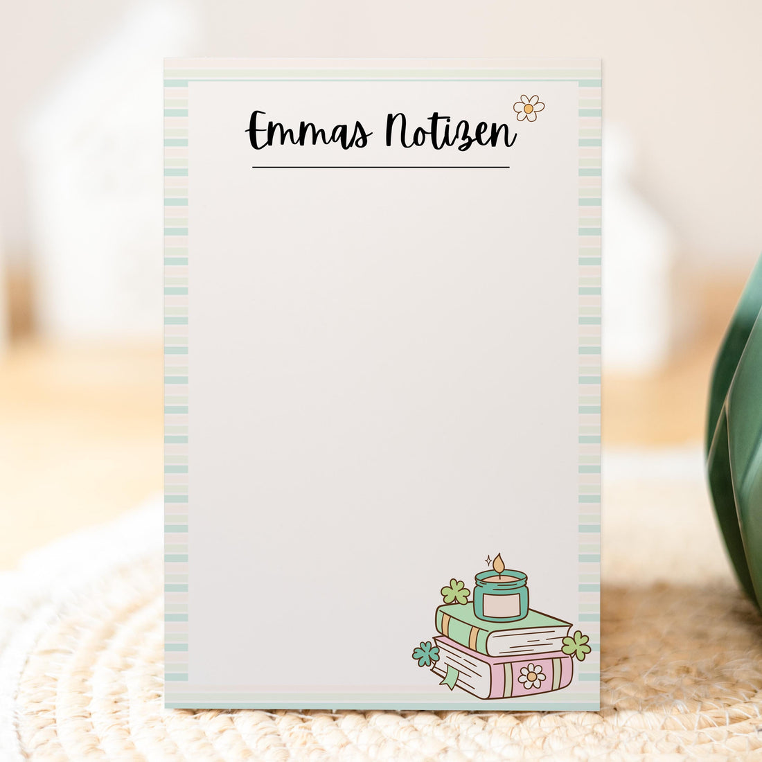 Notizblock Bücher Notizblock personalisierbar mit Namen To-Do Liste Notizblock für Studenten Bürobedarf Geschenk Kollegin