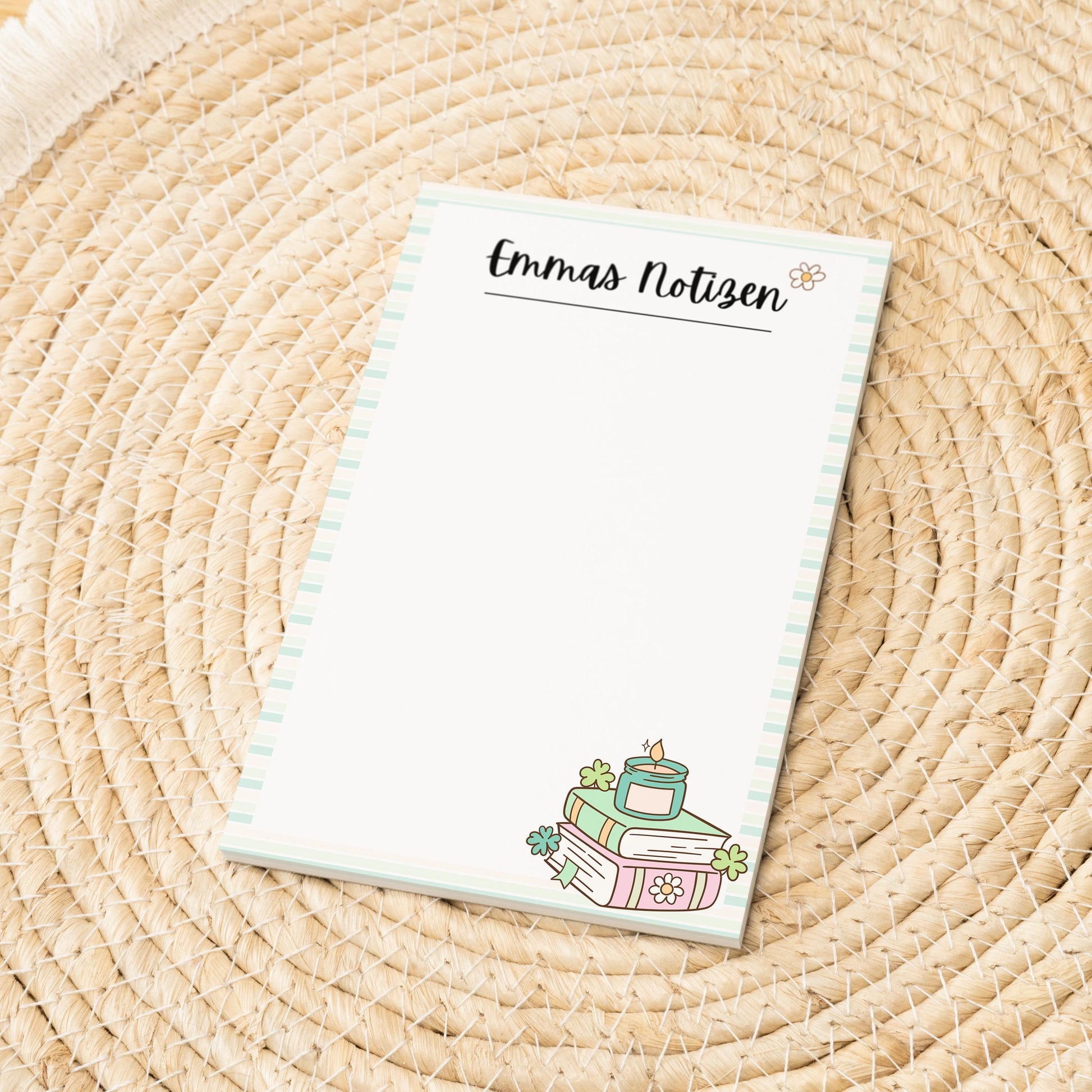Notizblock Bücher Notizblock personalisierbar mit Namen To-Do Liste Notizblock für Studenten Bürobedarf Geschenk Kollegin