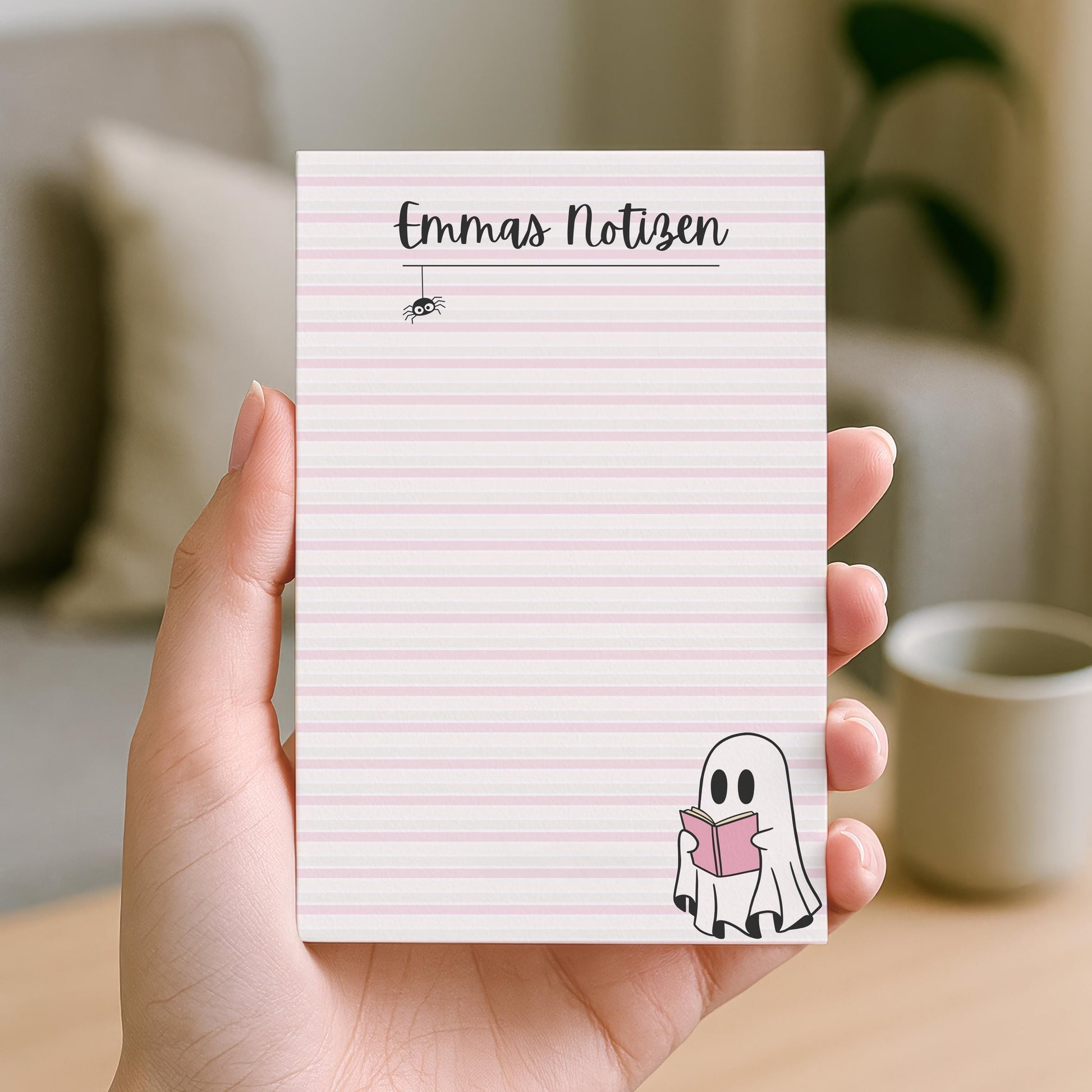 Notizblock Summerween Notizblock personalisierbar mit Namen To-Do Liste Notizblock für Studenten Bürobedarf Geschenk Booklover
