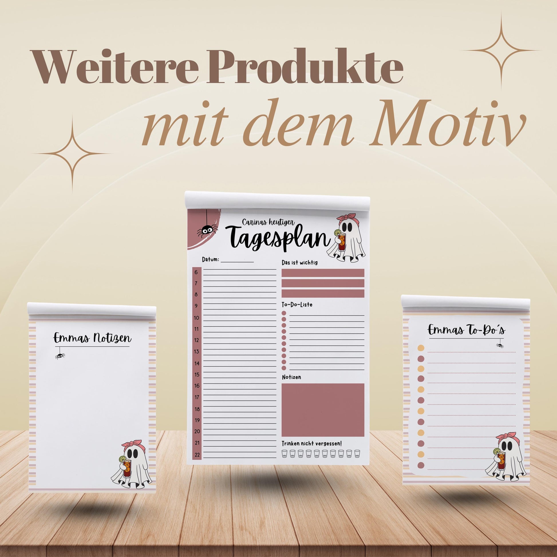 Notizblock Summerween Notizblock personalisierbar mit Namen To-Do Liste Notizblock für Studenten Bürobedarf Geschenk Kollegin