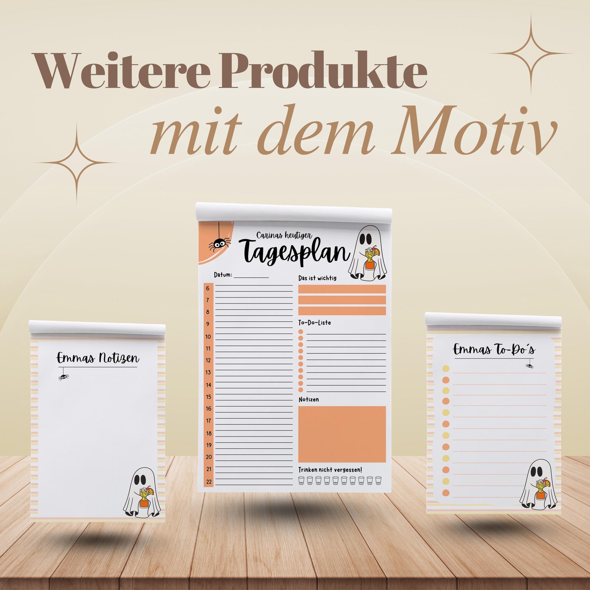 Notizblock Summerween Notizblock personalisierbar mit Namen To-Do Liste Notizblock für Studenten Bürobedarf Geschenk Kollegin