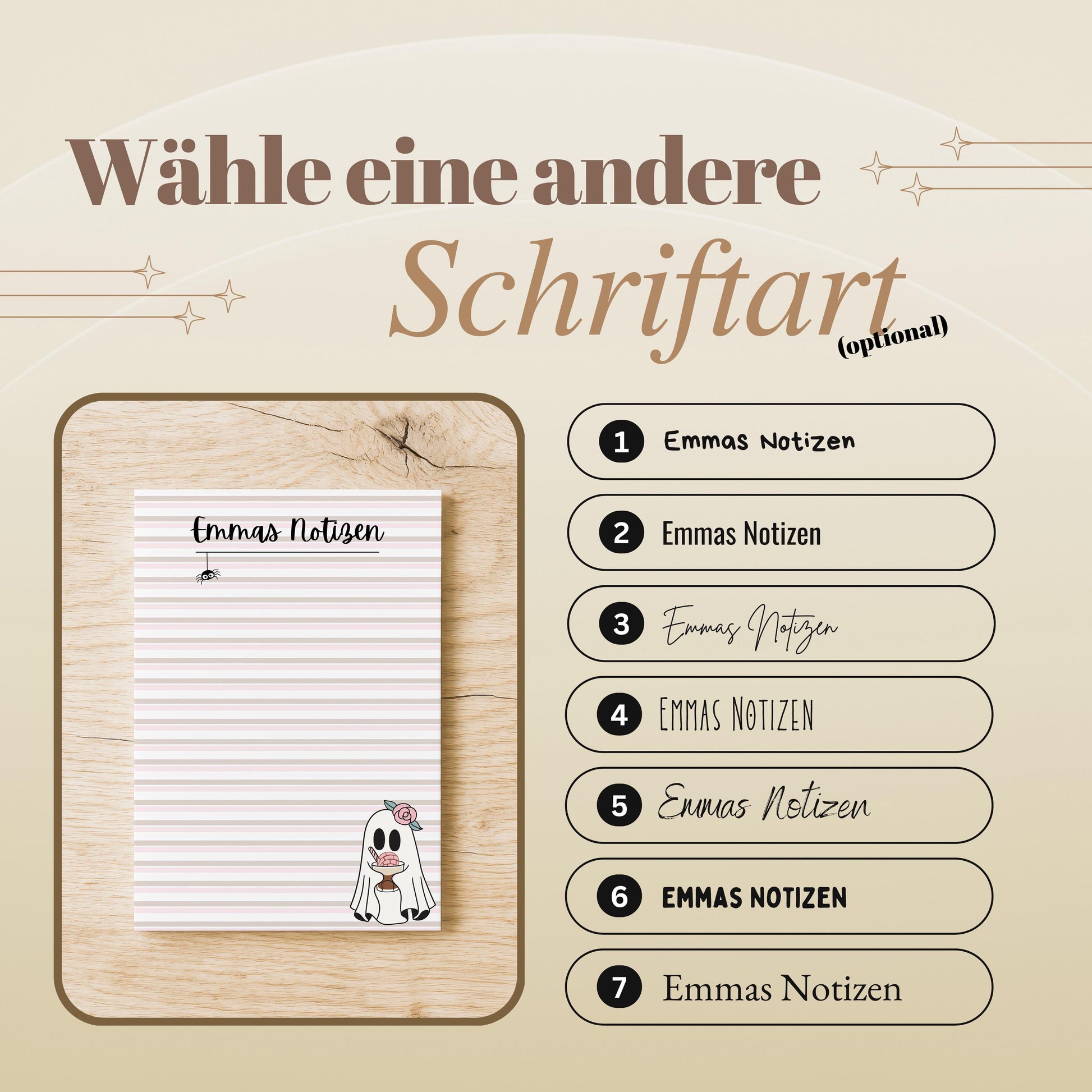 Notizblock Summerween Notizblock personalisierbar mit Namen To-Do Liste Notizblock für Studenten Bürobedarf Geschenk Kollegin