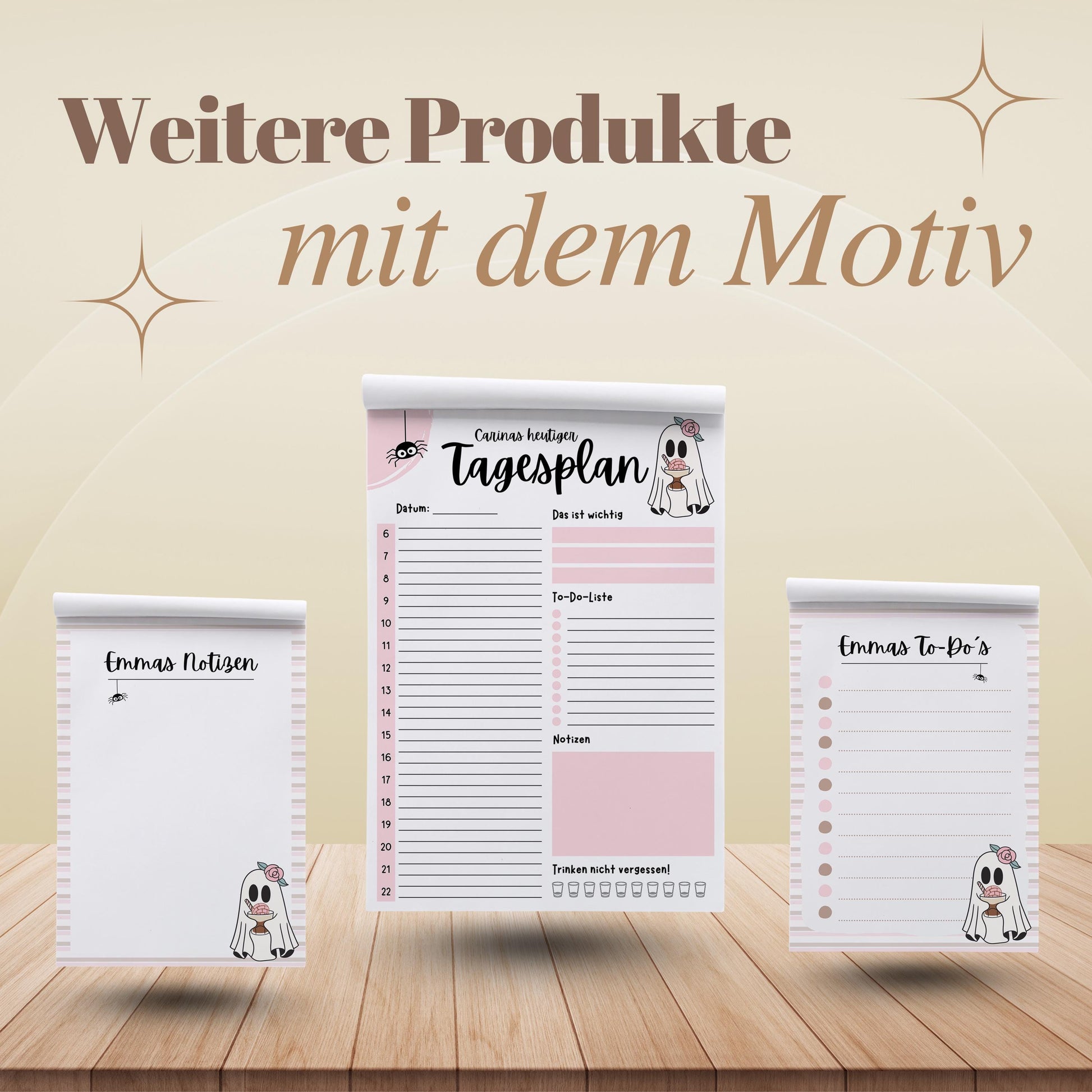 Notizblock Summerween Notizblock personalisierbar mit Namen To-Do Liste Notizblock für Studenten Bürobedarf Geschenk Kollegin