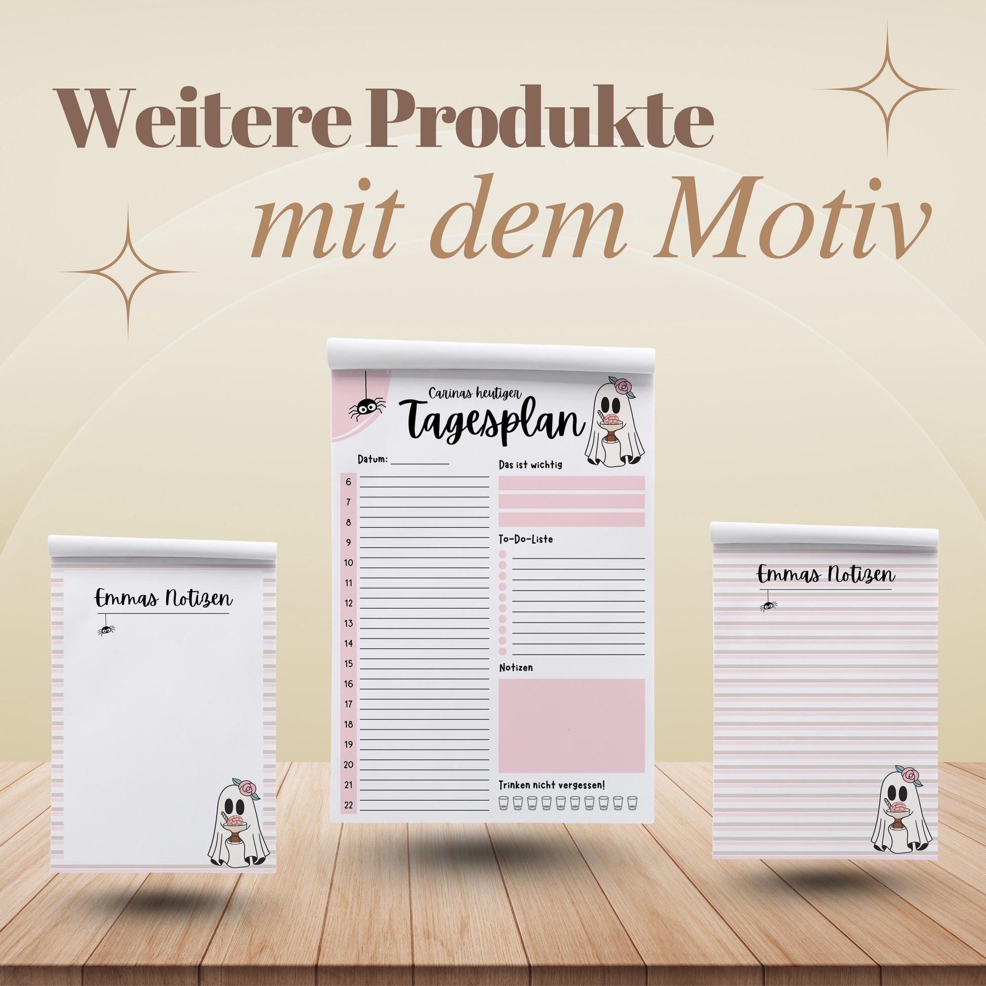 Notizblock Summerween Notizblock personalisierbar mit Namen To-Do Liste Notizblock für Studenten Bürobedarf Geschenk Kollegin