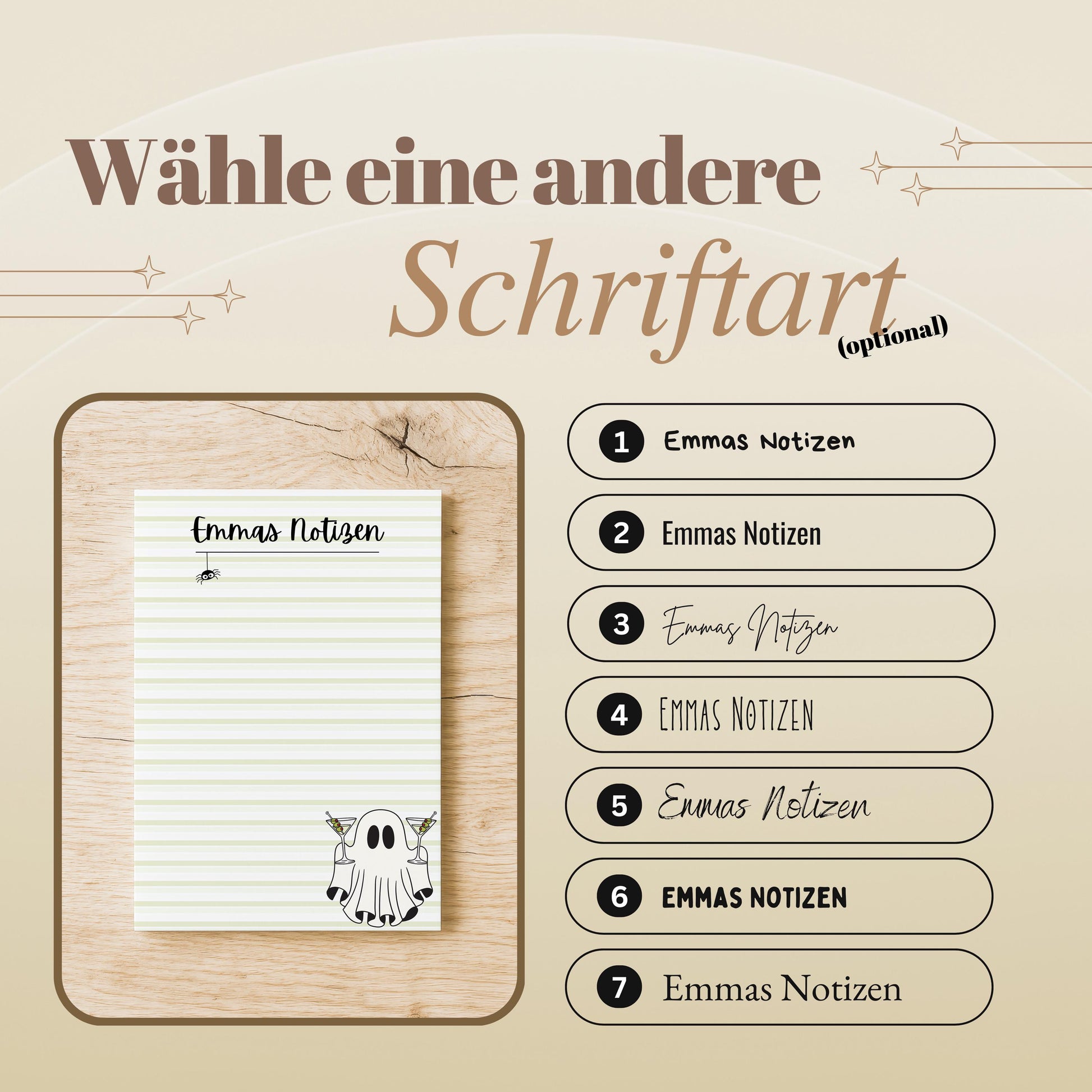 Notizblock Summerween Notizblock personalisierbar mit Namen To-Do Liste Notizblock für Studenten Bürobedarf Geschenk Kollegin