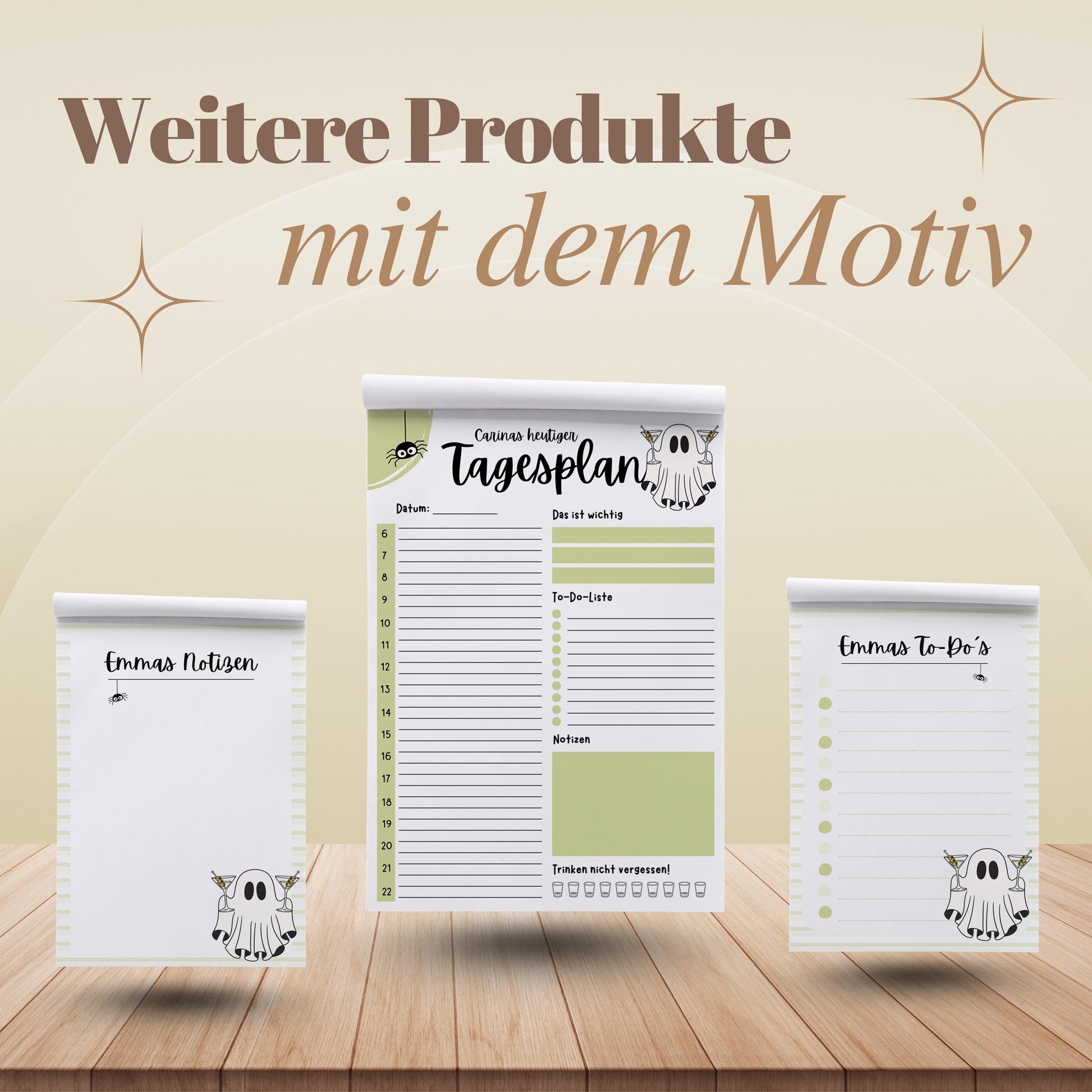 Notizblock Summerween Notizblock personalisierbar mit Namen To-Do Liste Notizblock für Studenten Bürobedarf Geschenk Kollegin