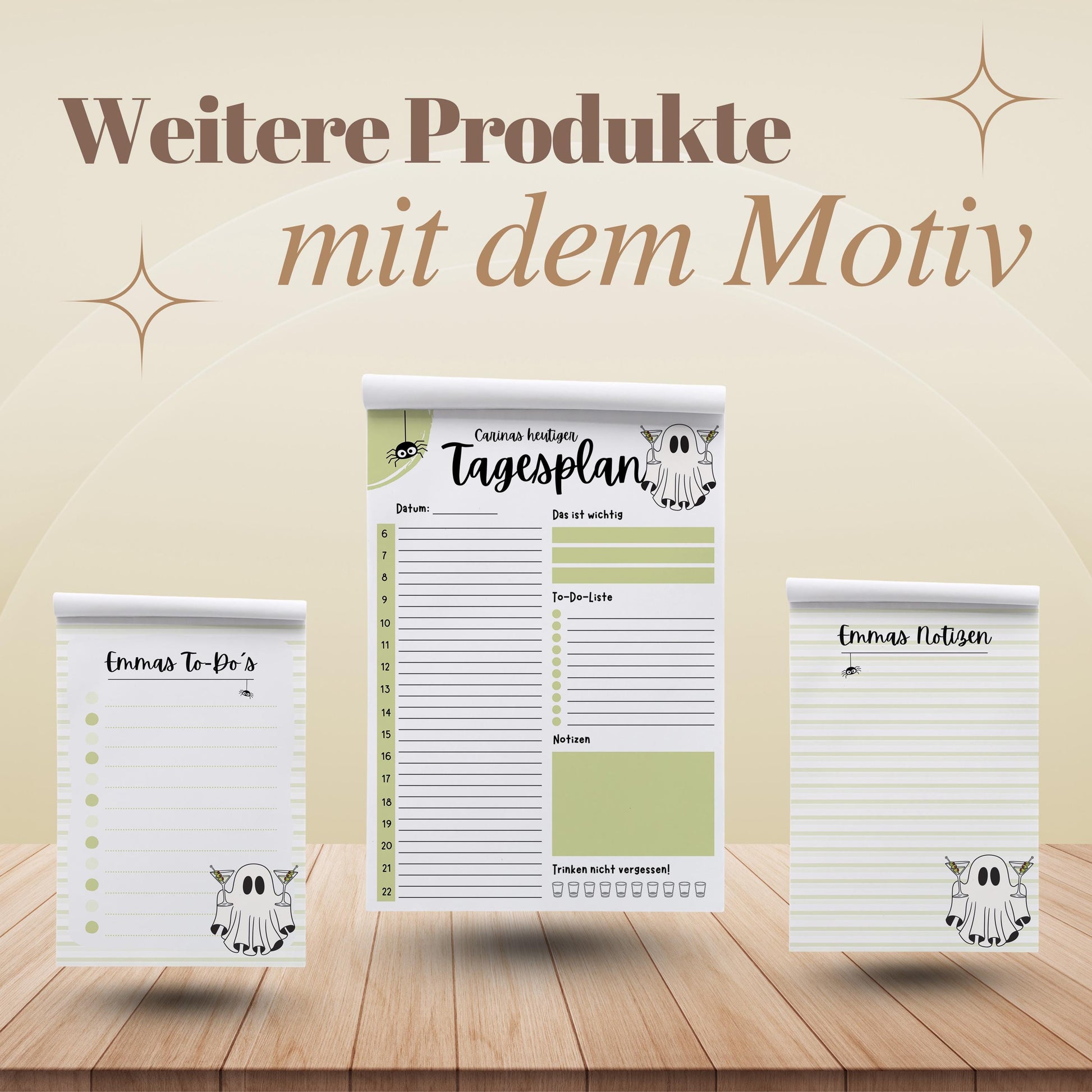 Notizblock Summerween Notizblock personalisierbar mit Namen To-Do Liste Notizblock für Studenten Bürobedarf Geschenk Kollegin