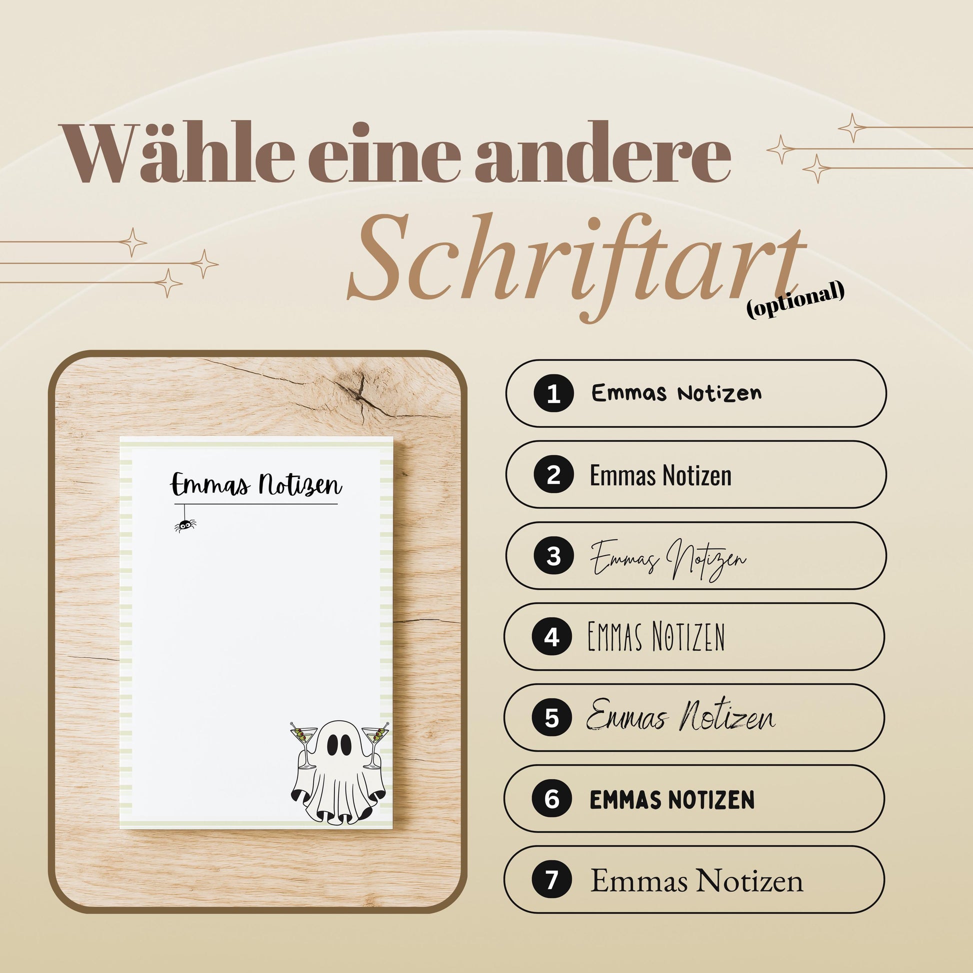 Notizblock Summerween Notizblock personalisierbar mit Namen To-Do Liste Notizblock für Studenten Bürobedarf Geschenk Kollegin