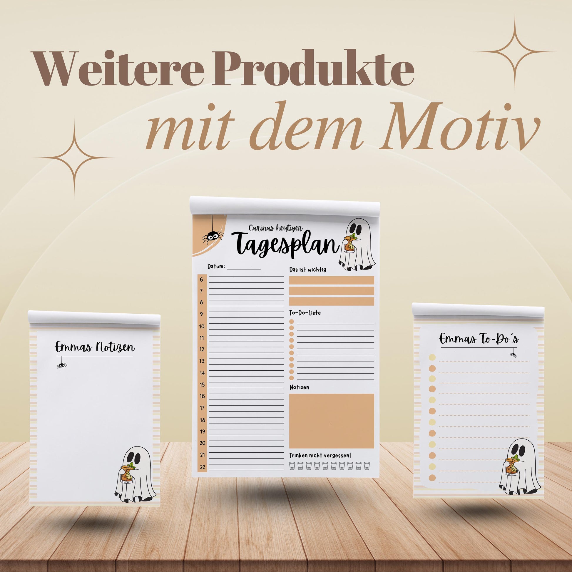 Notizblock Summerween Notizblock personalisierbar mit Namen To-Do Liste Notizblock für Studenten Bürobedarf Geschenk Kollegin
