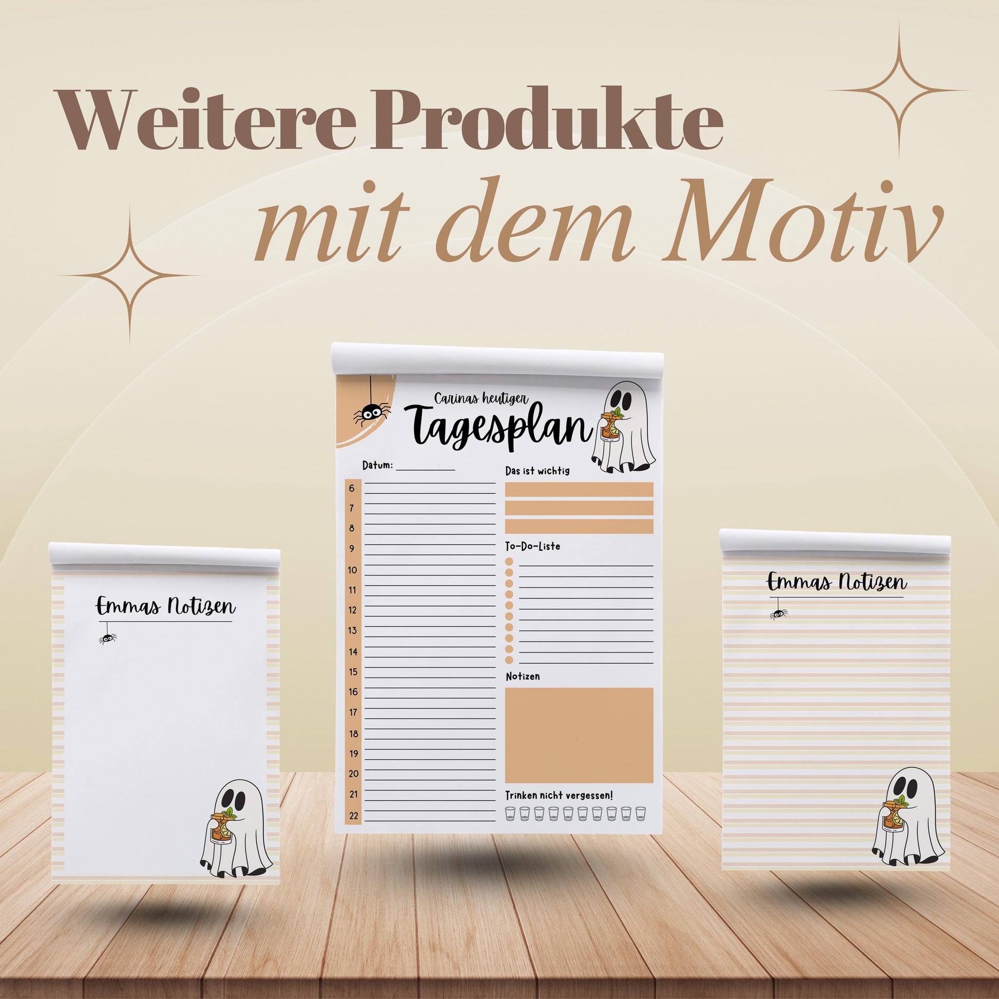 Notizblock Summerween Notizblock personalisierbar mit Namen To-Do Liste Notizblock für Studenten Bürobedarf Geschenk Kollege