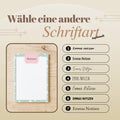 Notizblock Blumen Notizblock personalisierbar mit Namen To-Do Liste Notizblock für Studenten Bürobedarf Geschenk Kollegin