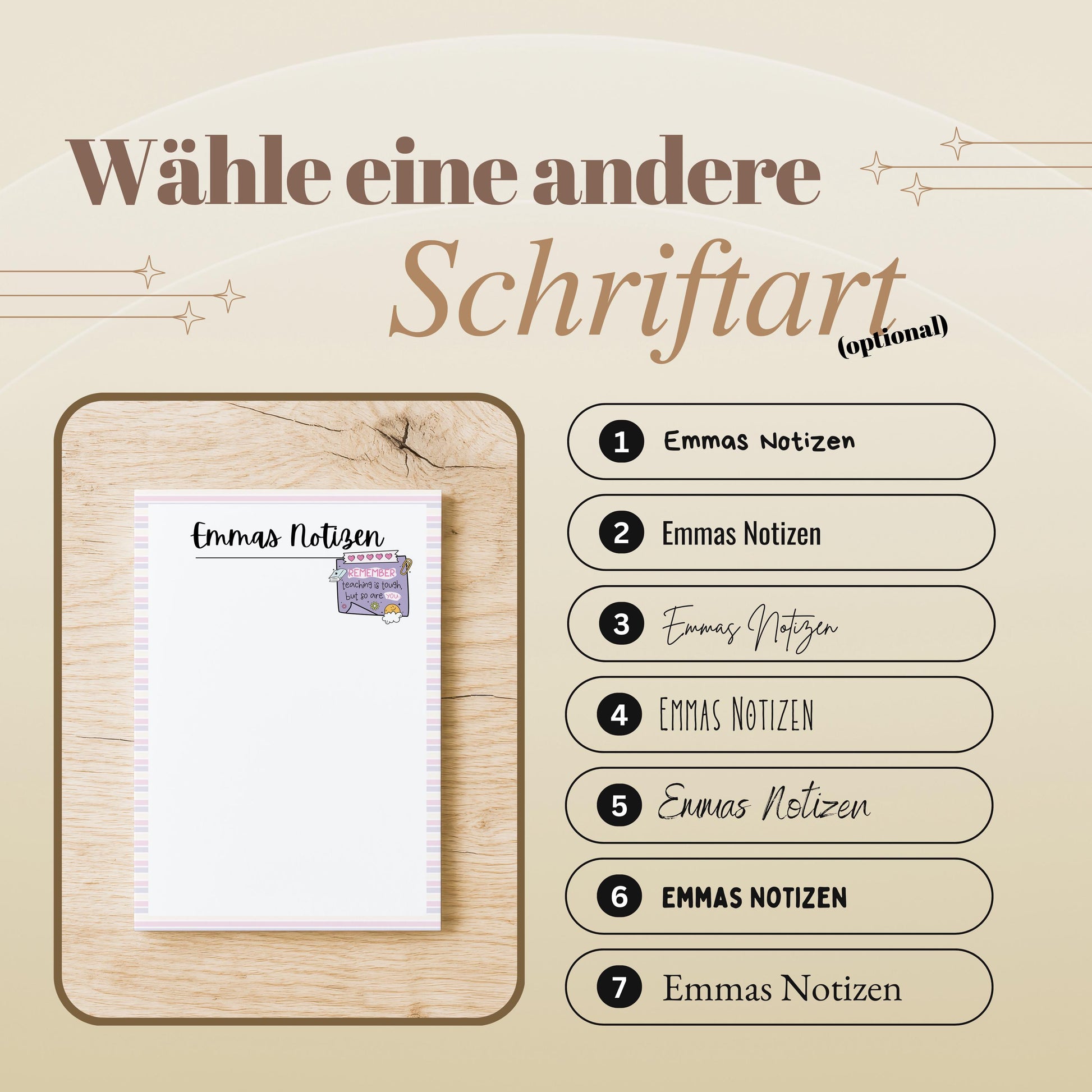 Notizblock Teacher Notizblock personalisierbar mit Namen To-Do Liste Notizblock für Studenten Bürobedarf Geschenk Kollegin