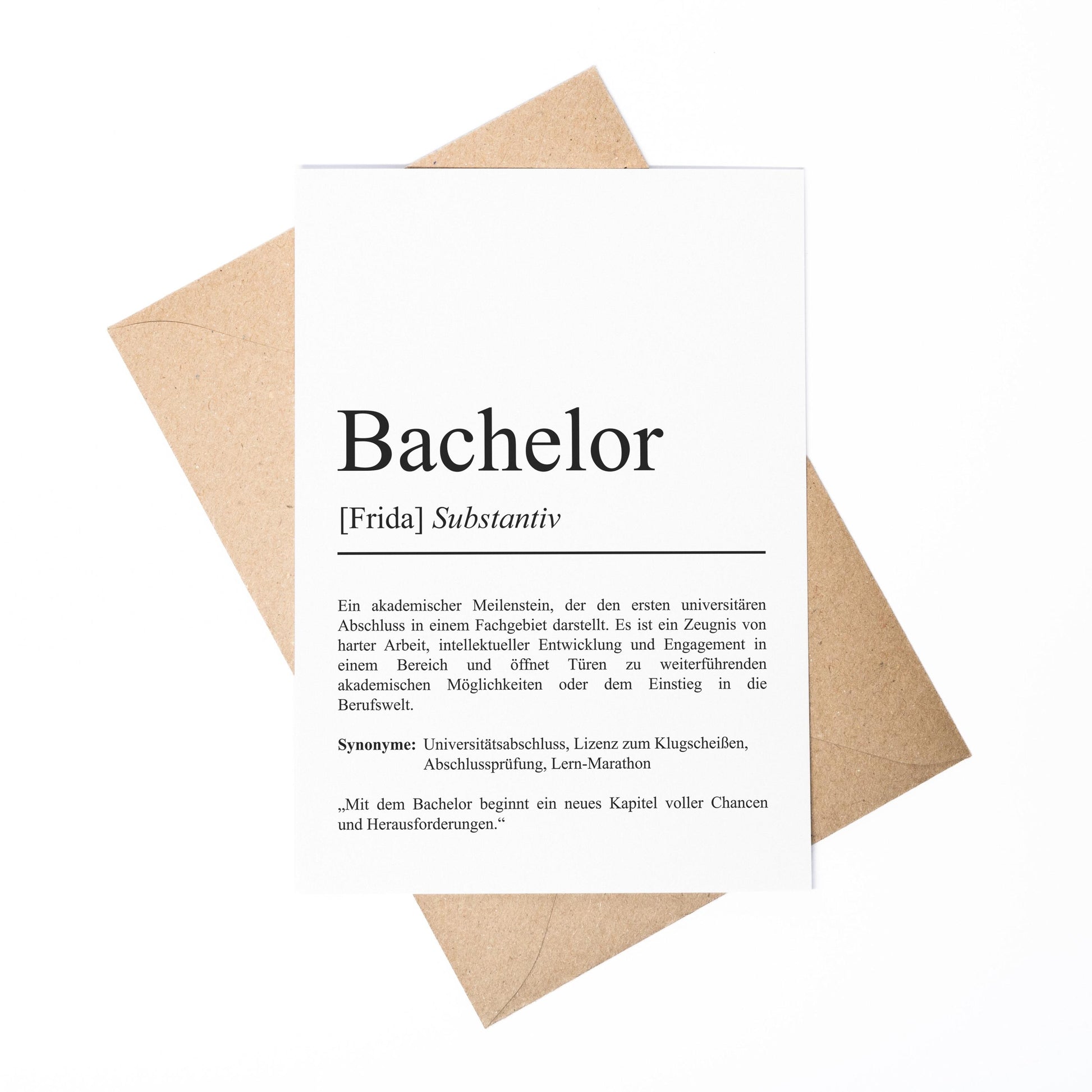 Bachelor Definition Karte personalisierbar mit Namen Abschluss Karte Bachelor Geschenk zum Abschluss Geschenk Bachelor Postkarte Definition
