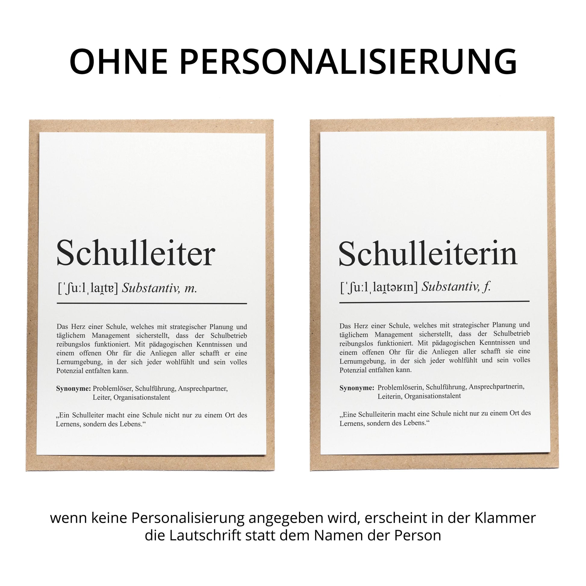 Schulleiter Definition Karte personalisierbar mit Namen Beruf Postkarte Schulleiter Geschenk Geburtstag Schulleiter Postkarte Definition