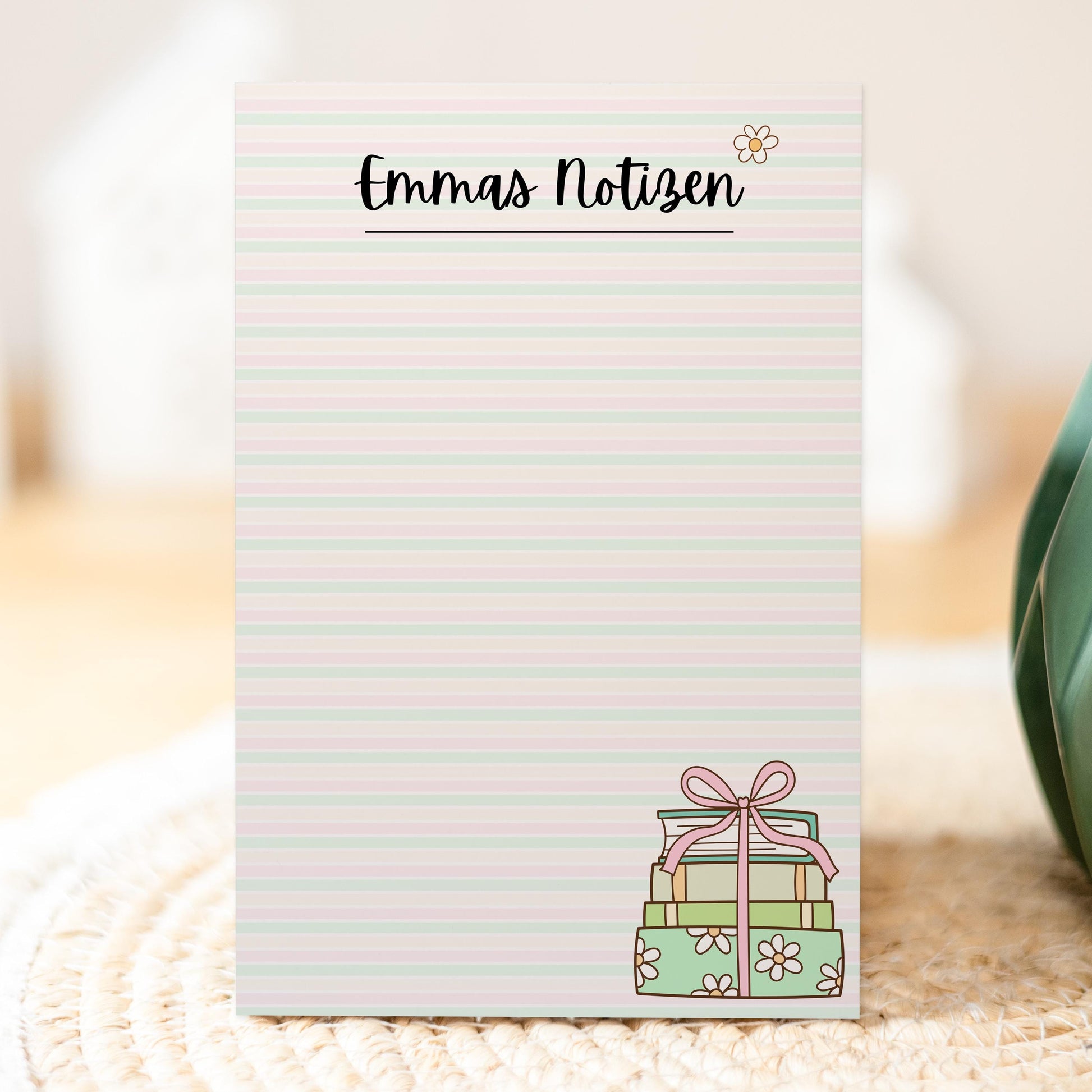 Notizblock Bücher Notizblock personalisierbar mit Namen To-Do Liste Notizblock für Studenten Bürobedarf Geschenk Kollegin
