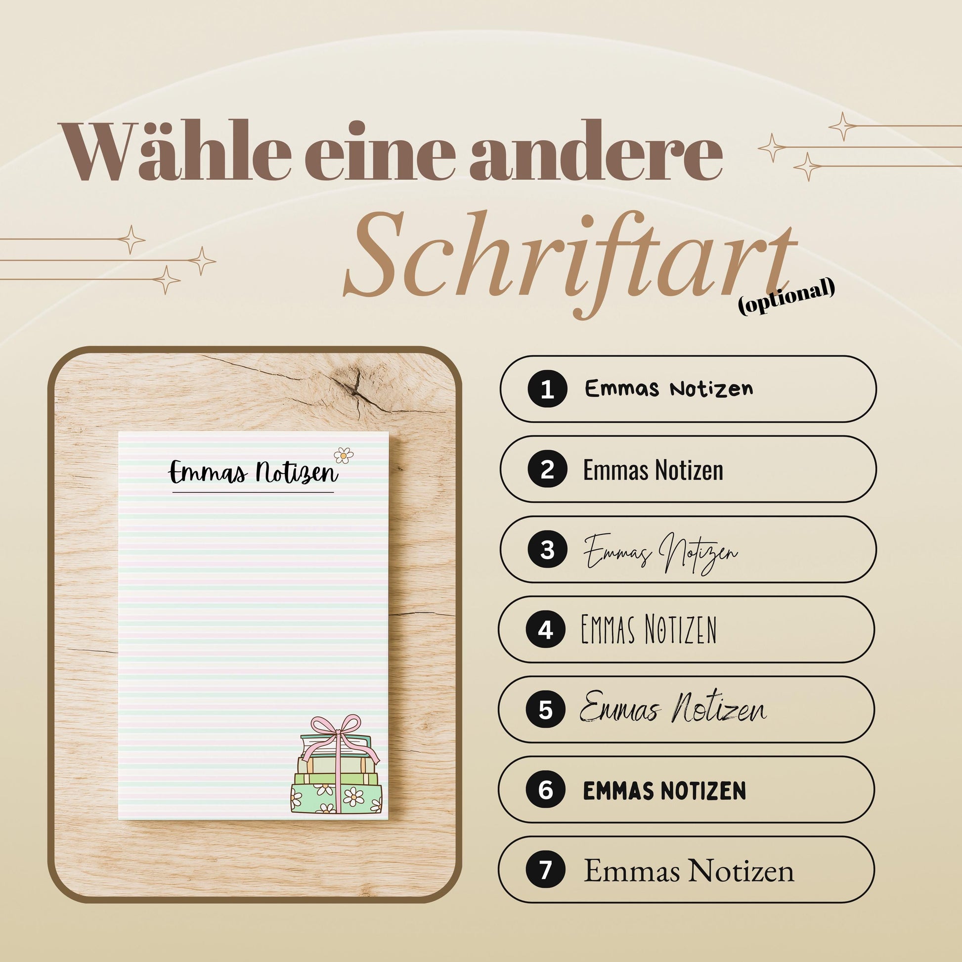 Notizblock Bücher Notizblock personalisierbar mit Namen To-Do Liste Notizblock für Studenten Bürobedarf Geschenk Kollegin