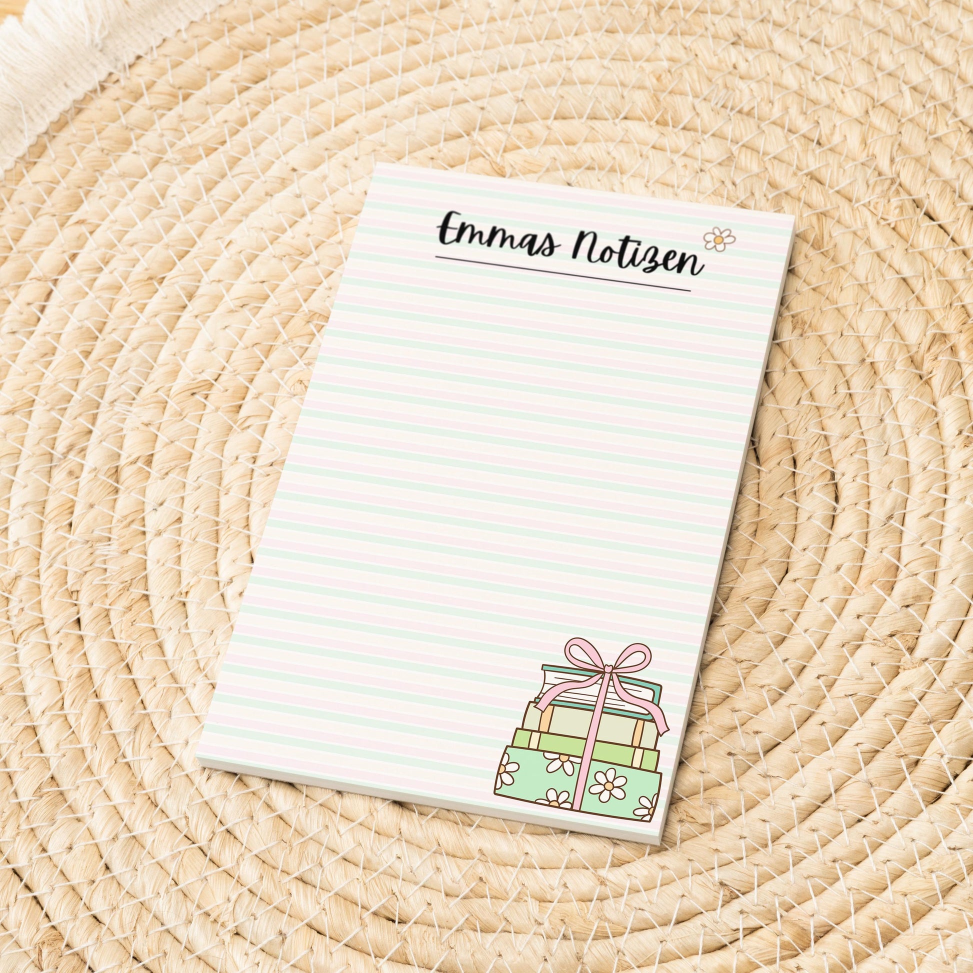 Notizblock Bücher Notizblock personalisierbar mit Namen To-Do Liste Notizblock für Studenten Bürobedarf Geschenk Kollegin