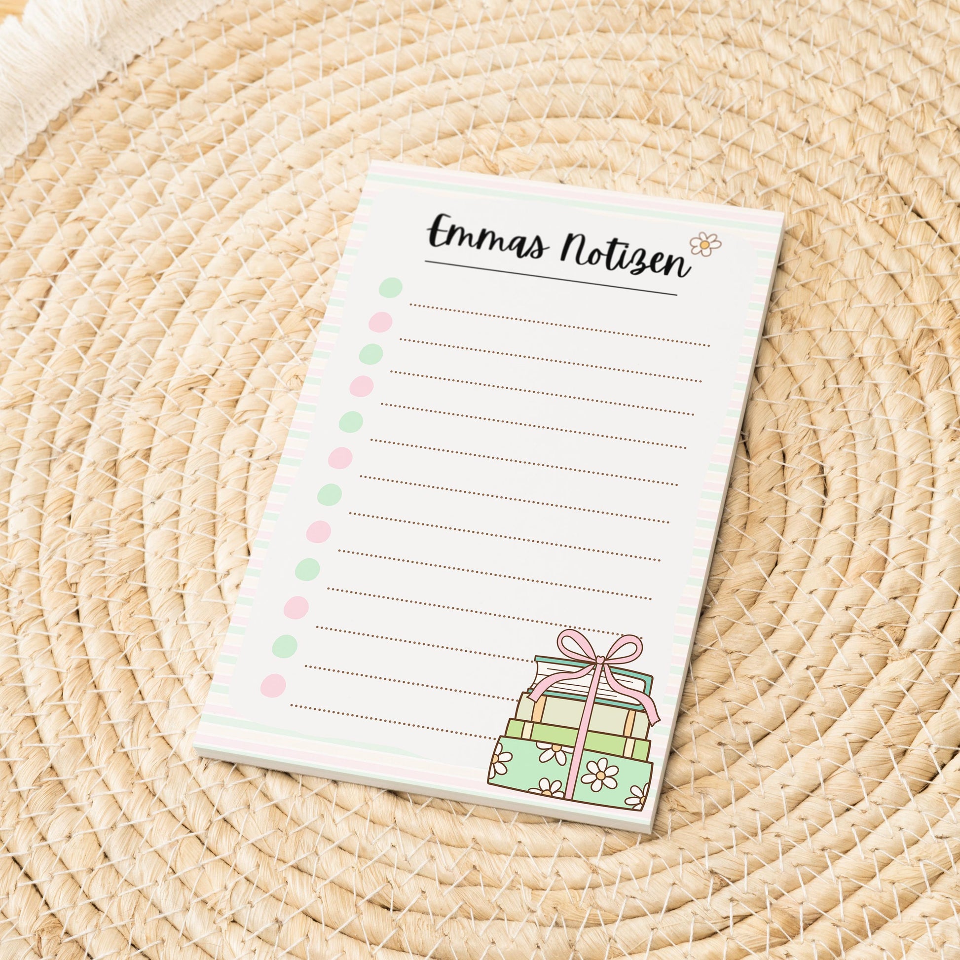 Notizblock Bücher Notizblock personalisierbar mit Namen To-Do Liste Notizblock für Studenten Bürobedarf Geschenk Kollegin
