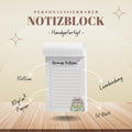 Notizblock Bücher Notizblock personalisierbar mit Namen To-Do Liste Notizblock für Studenten Bürobedarf Geschenk Kollegin