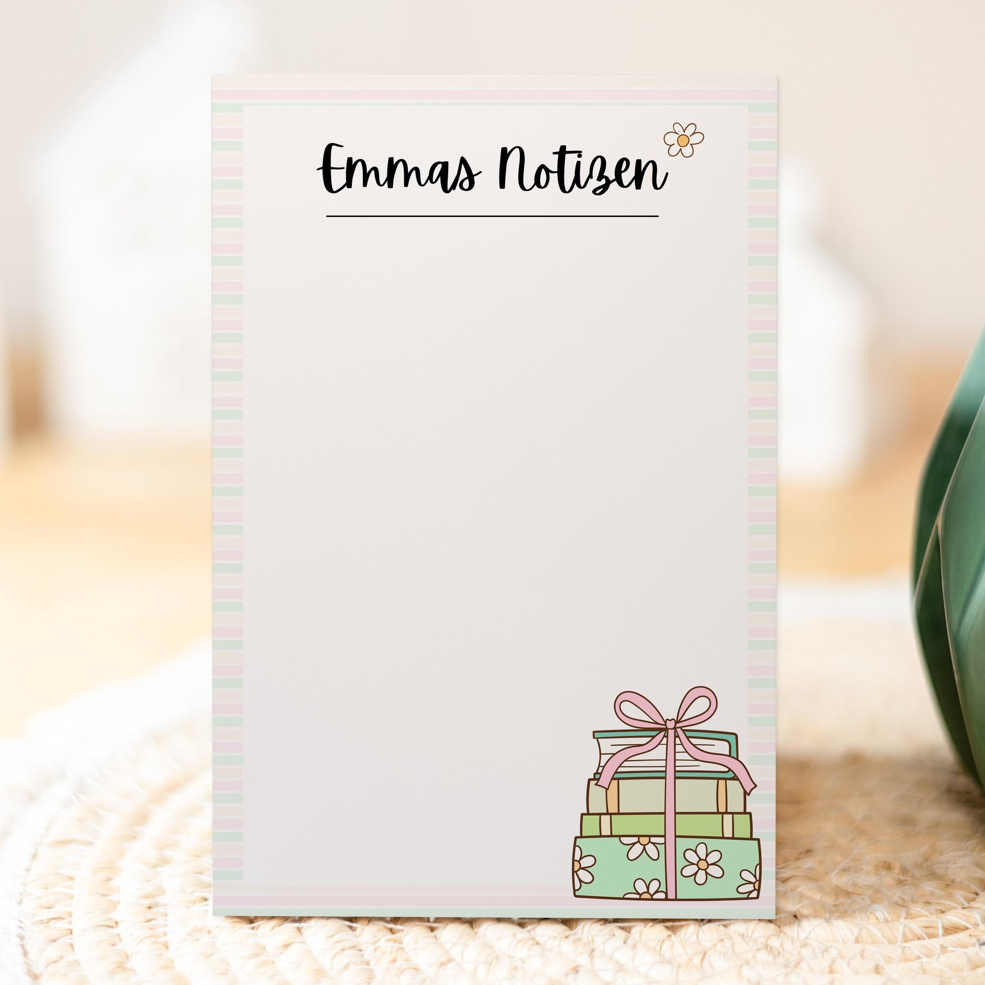 Notizblock Bücher Notizblock personalisierbar mit Namen To-Do Liste Notizblock für Studenten Bürobedarf Geschenk Kollegin