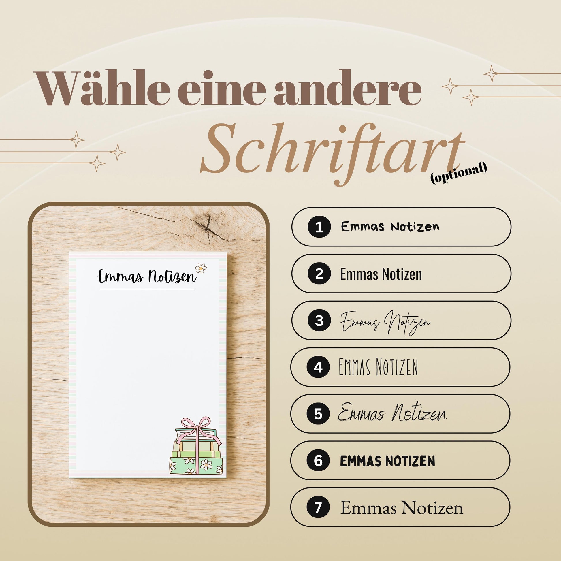 Notizblock Bücher Notizblock personalisierbar mit Namen To-Do Liste Notizblock für Studenten Bürobedarf Geschenk Kollegin