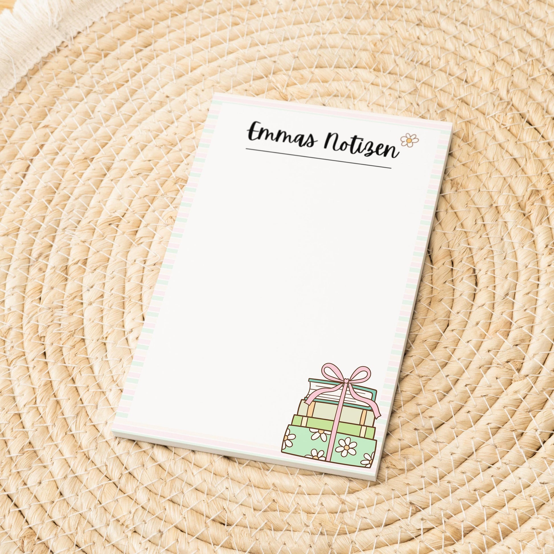 Notizblock Bücher Notizblock personalisierbar mit Namen To-Do Liste Notizblock für Studenten Bürobedarf Geschenk Kollegin