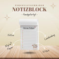 Notizblock Blumen Notizblock personalisierbar mit Namen To-Do Liste Notizblock für Studenten Bürobedarf Geschenk Kollegin