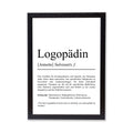 Logopädin Definition Poster personalisierbar mit Namen Beruf Poster Logopädin Geschenk Einzug Geburtstag Geschenk Logopädin Poster Beruf